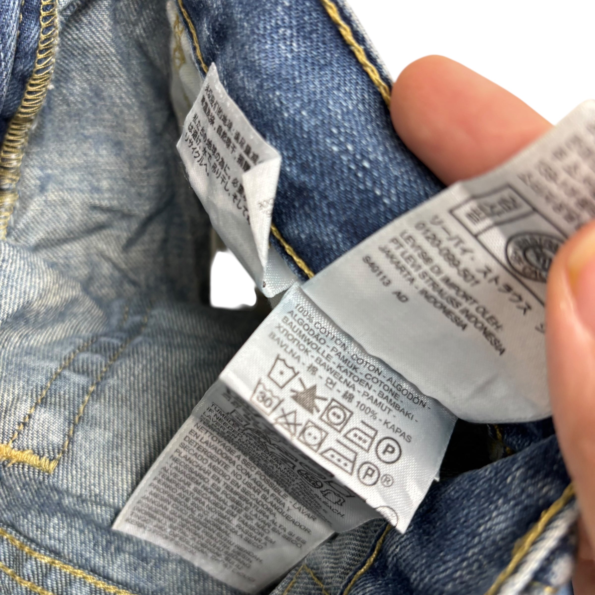 Levis 514 Jeans W29 L32 Mens Mid Blue Regular Straight Fit Denim (E)