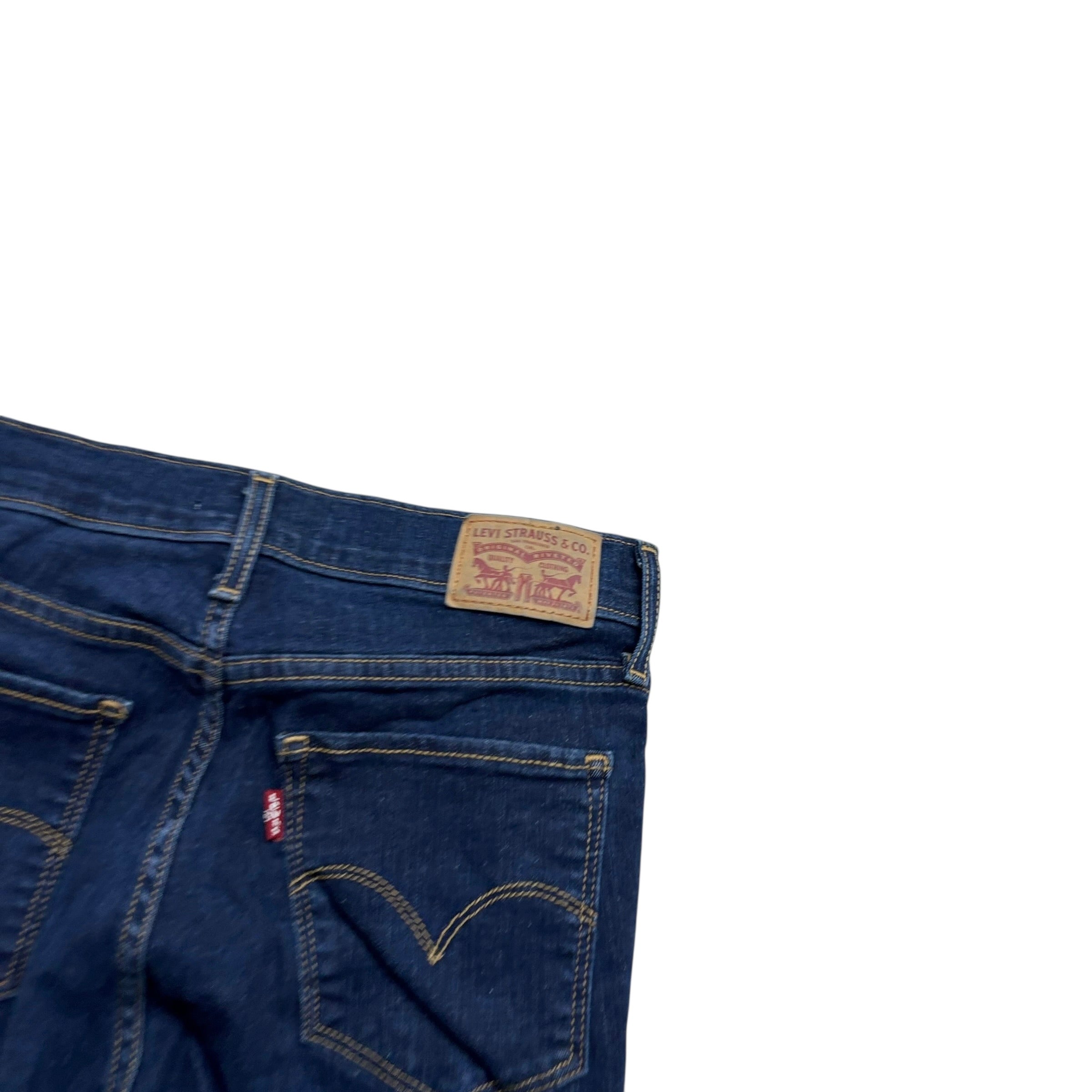 Levis 720 Jeans W27 L30 Womens Dark Blue High Rise Super Skinny Fit Stretch (E)