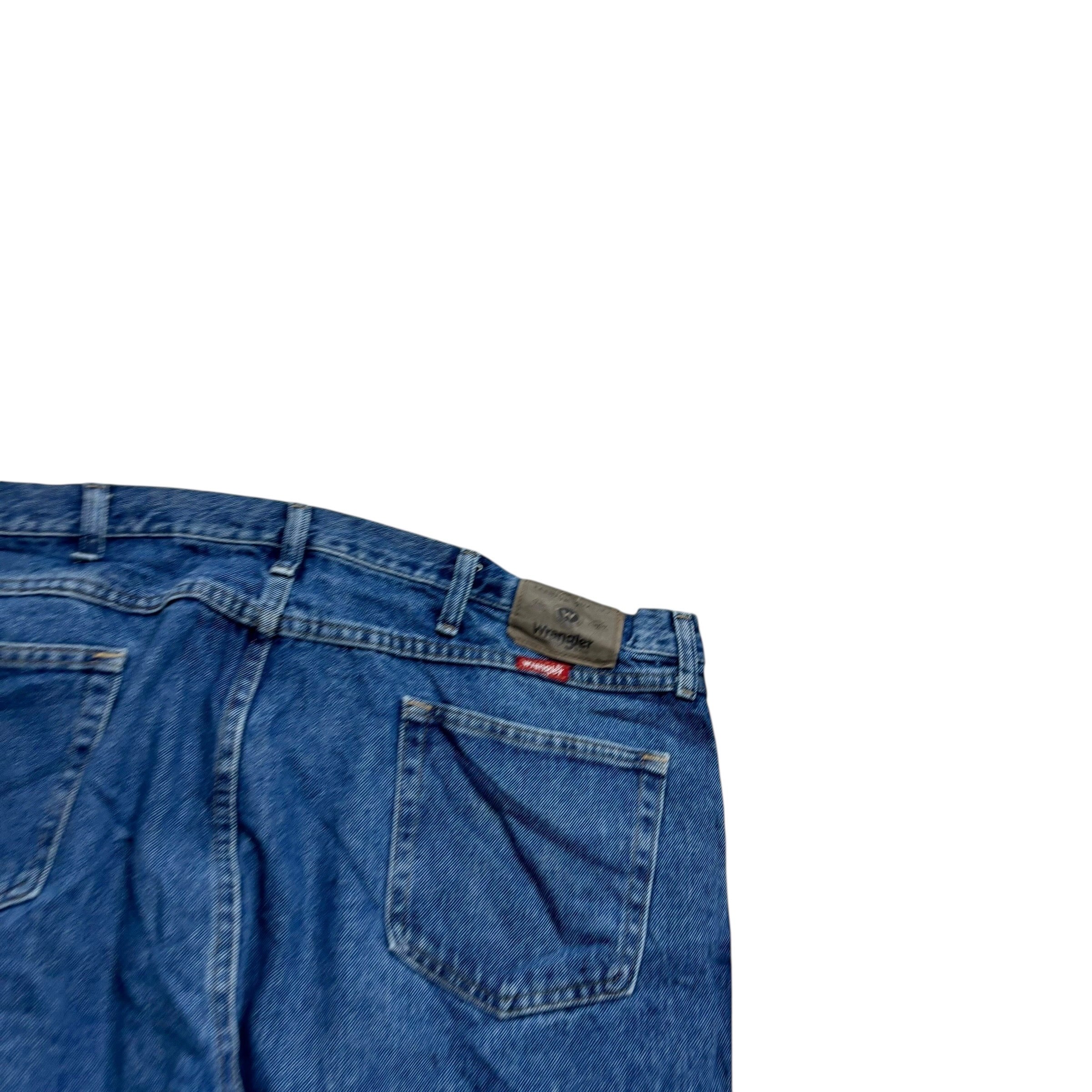 Wrangler Jeans W44 L29 Mens Mid Blue Regular Straight Fit Denim