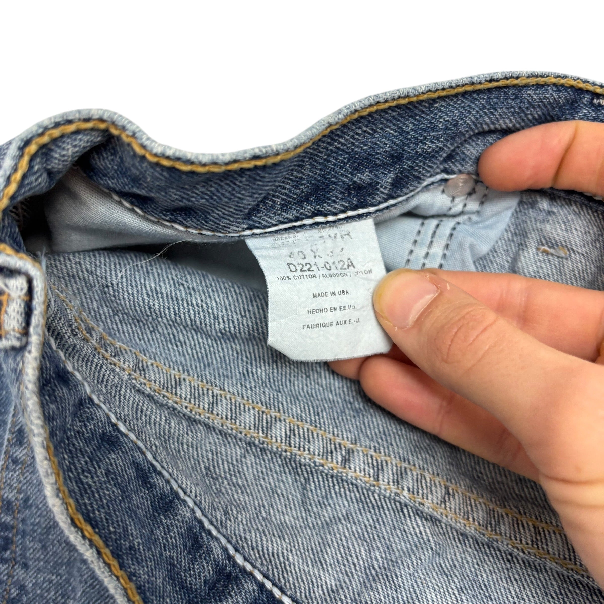 Wrangler Jeans W38 L32 Mens Mid Blue Relaxed Straight Fit Vintage 90s Denim