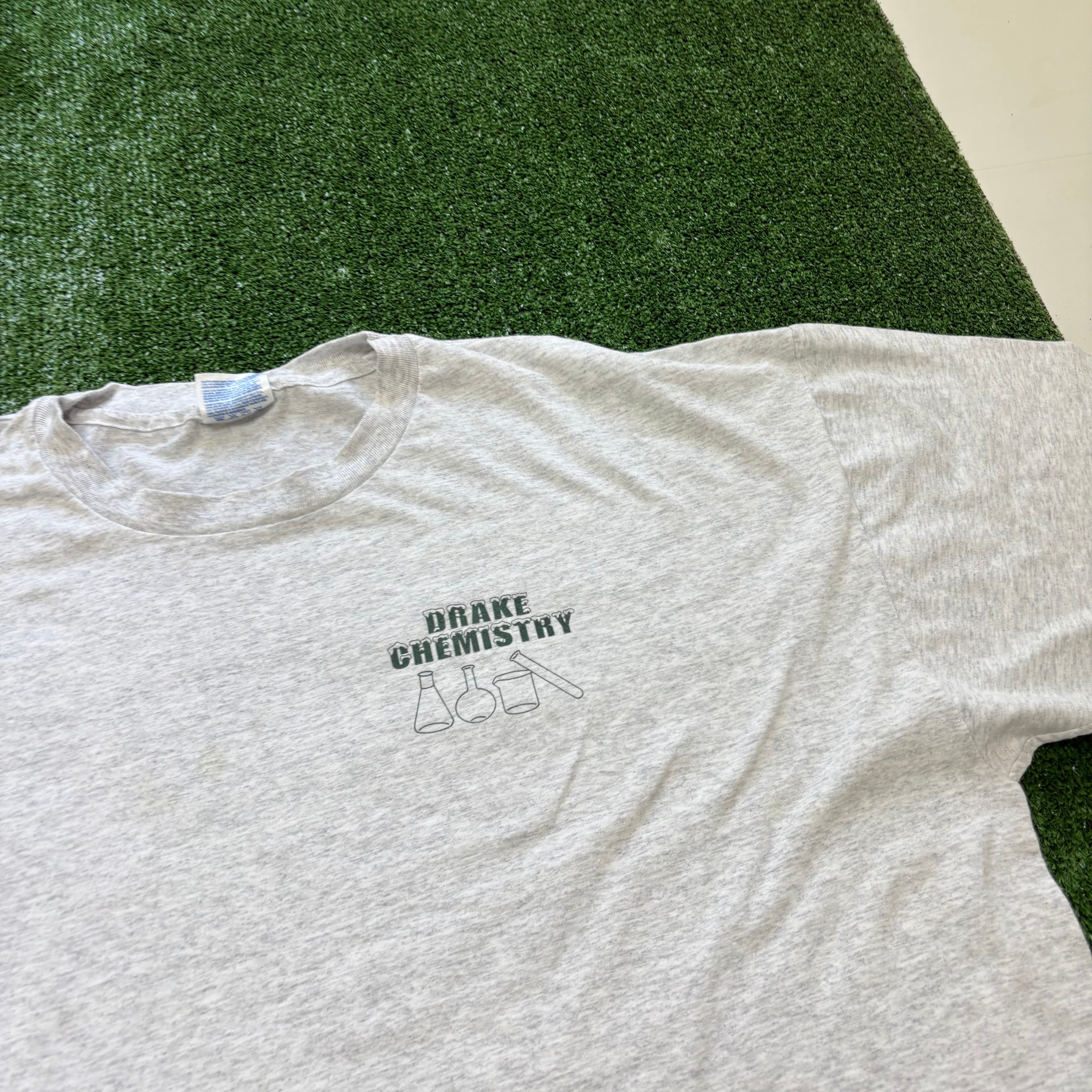 Vintage T Shirt Mens XXL Grey Single Stitch Graphic Print 90s USA