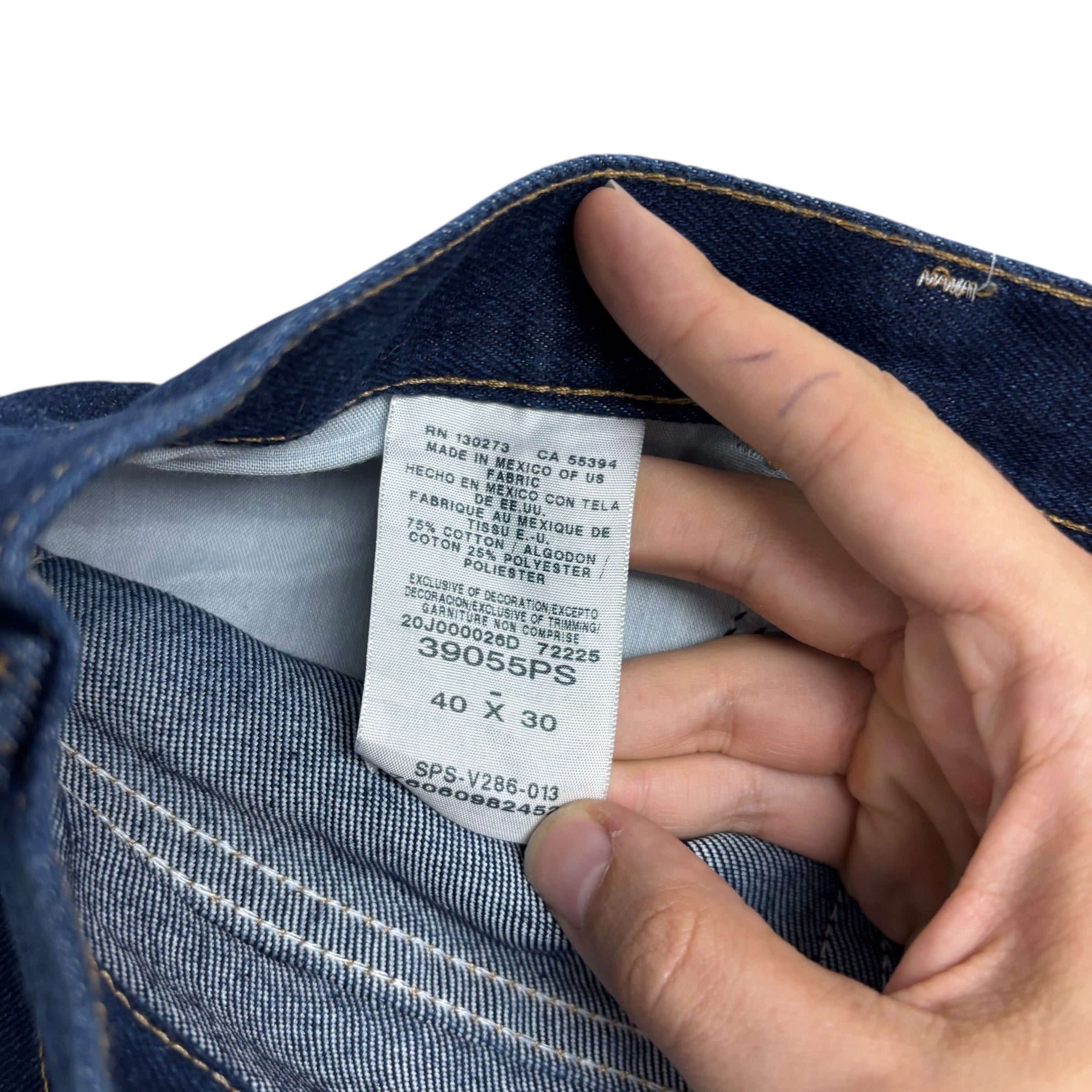 Wrangler Jeans W40 L30 Mens Dark Blue Regular Bootcut Fit Vintage Denim (E)