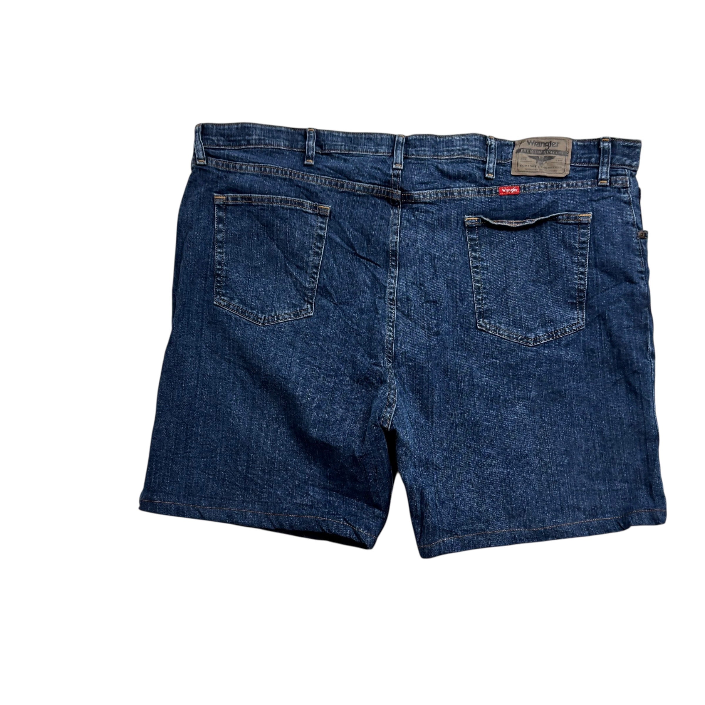 Wrangler Denim Shorts W46 Mens Dark Blue 7in Regular Fit Stretch