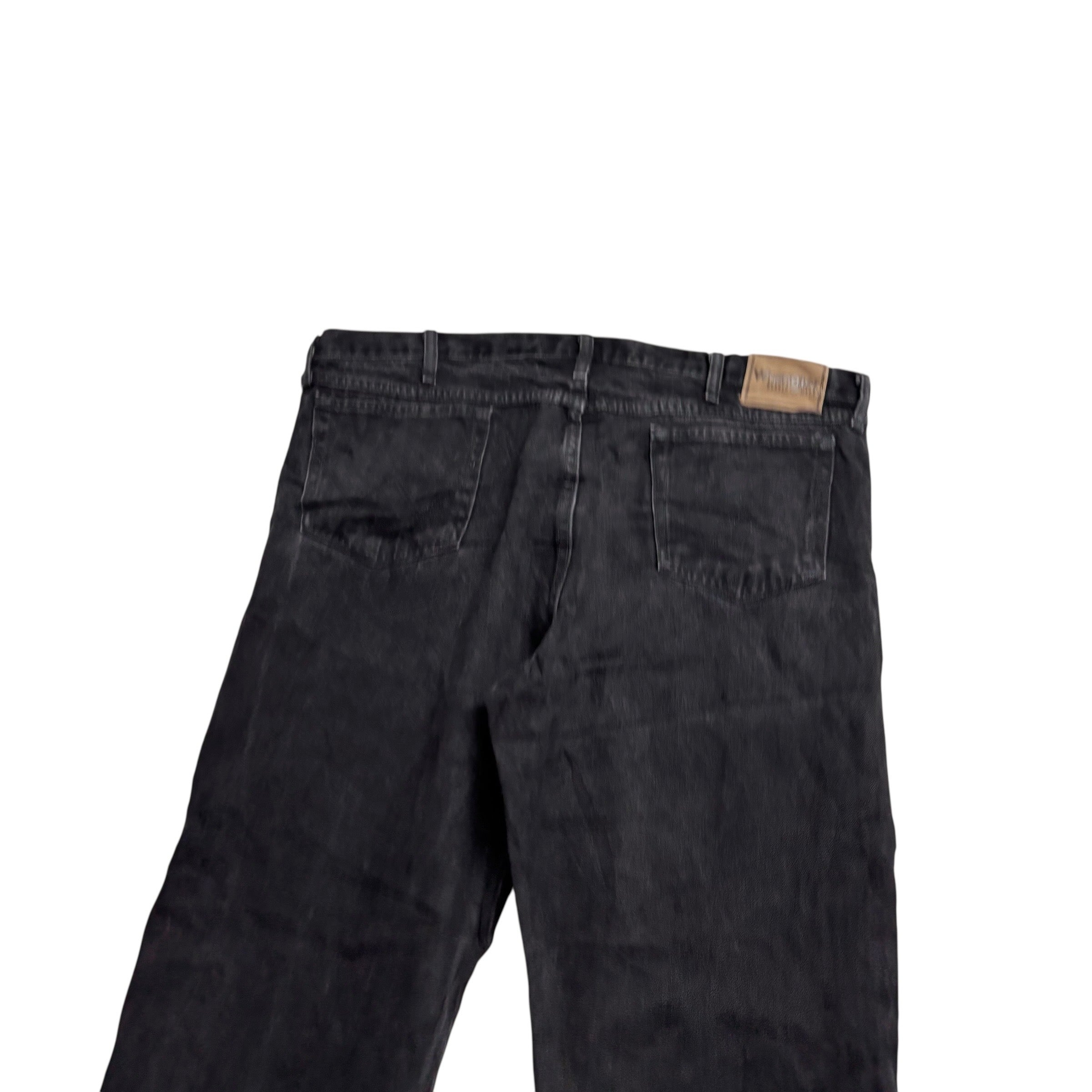 Wrangler Jeans W42 L32 Mens Black Relaxed Tapered Fit Vintage Denim (E)