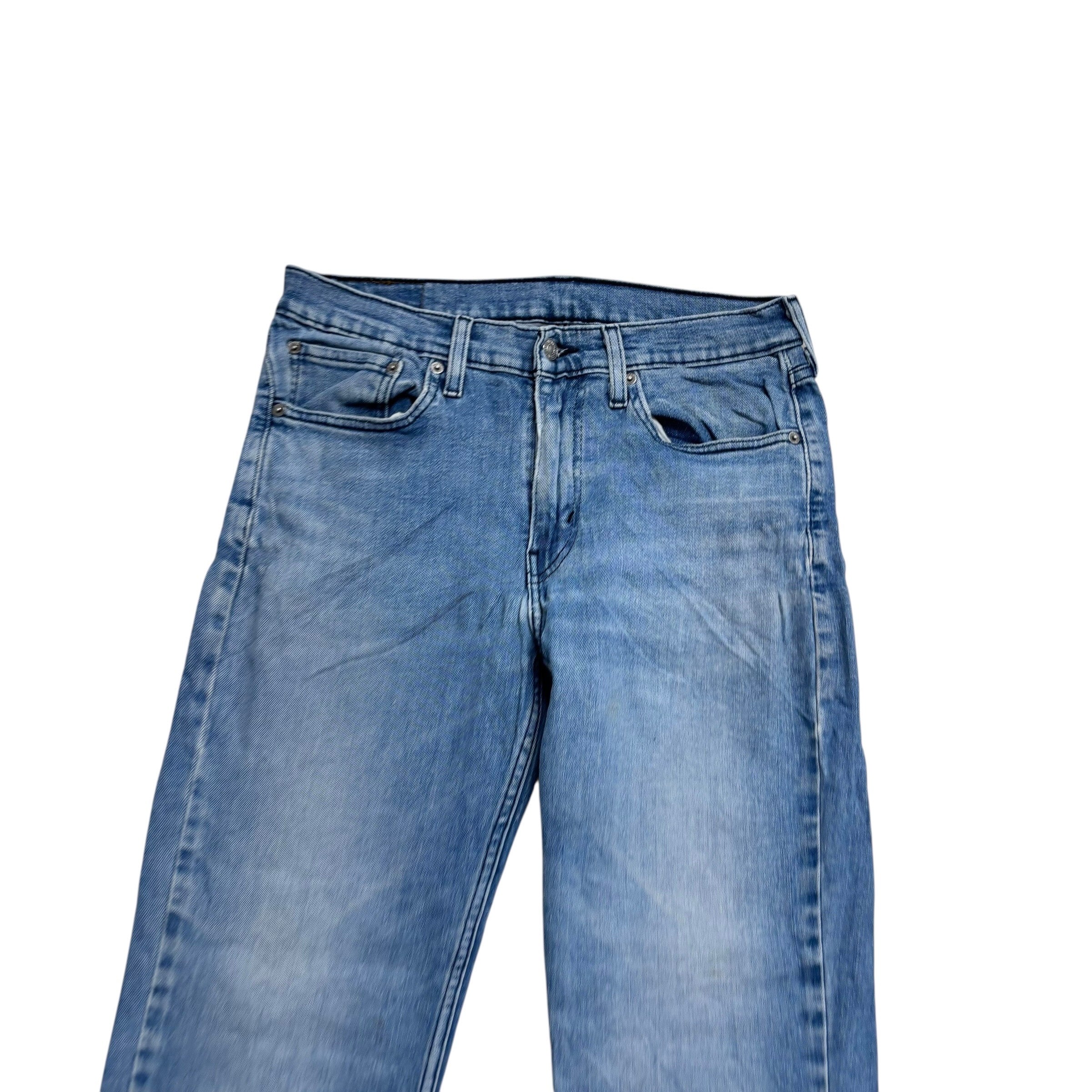 Levis 514 Jeans W32 L29 Mens Light Blue Regular Straight Fit Stretch Denim