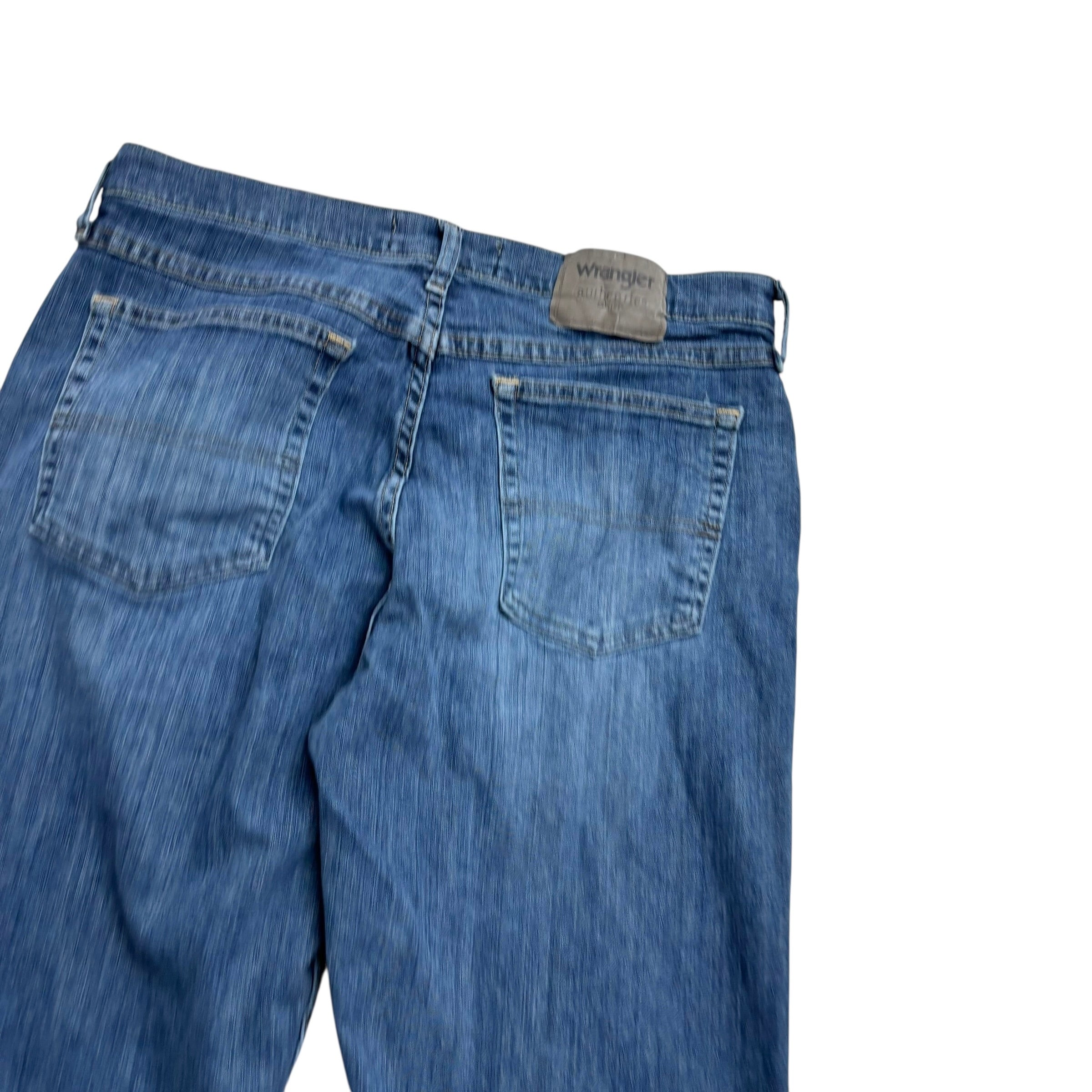 Wrangler Jeans W32 L32 Mens Dark Blue Relaxed Straight Fit Stretch Denim