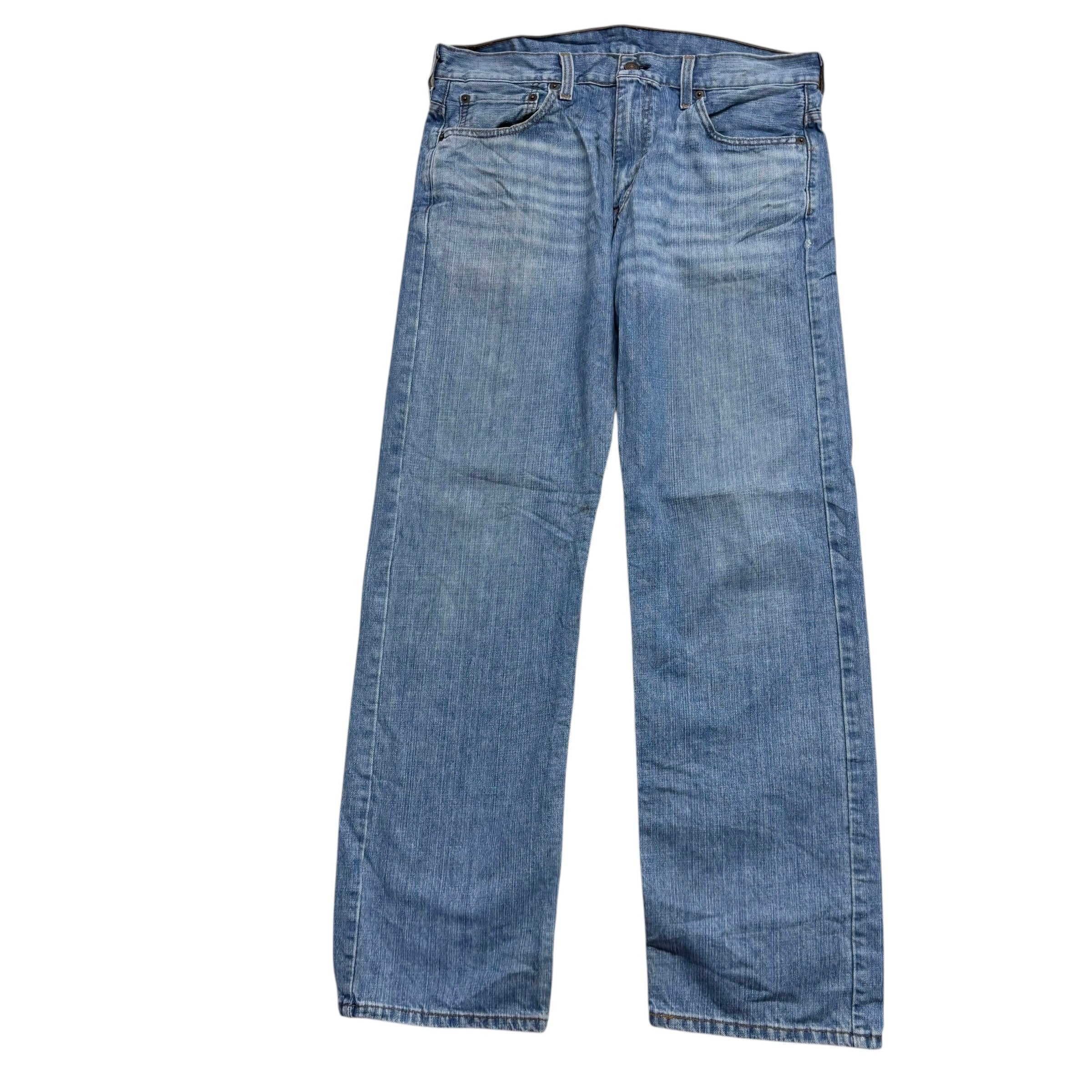 Levis 569 Jeans W33 L34 Mens Mid Blue Baggy Relaxed Straight Fit Denim