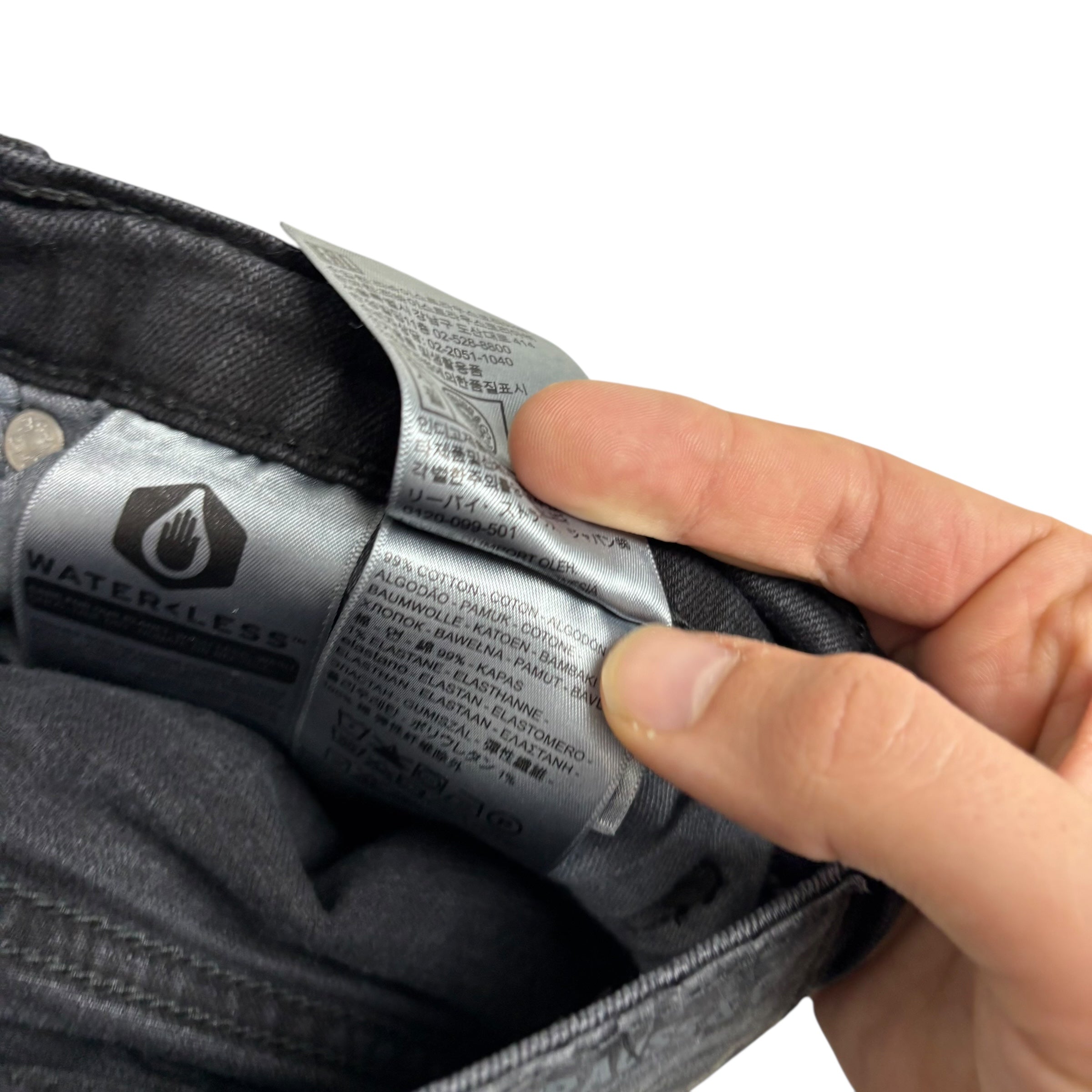 Levis 512 Jeans W36 L29 Mens Black Slim Tapered Fit Stretch Denim