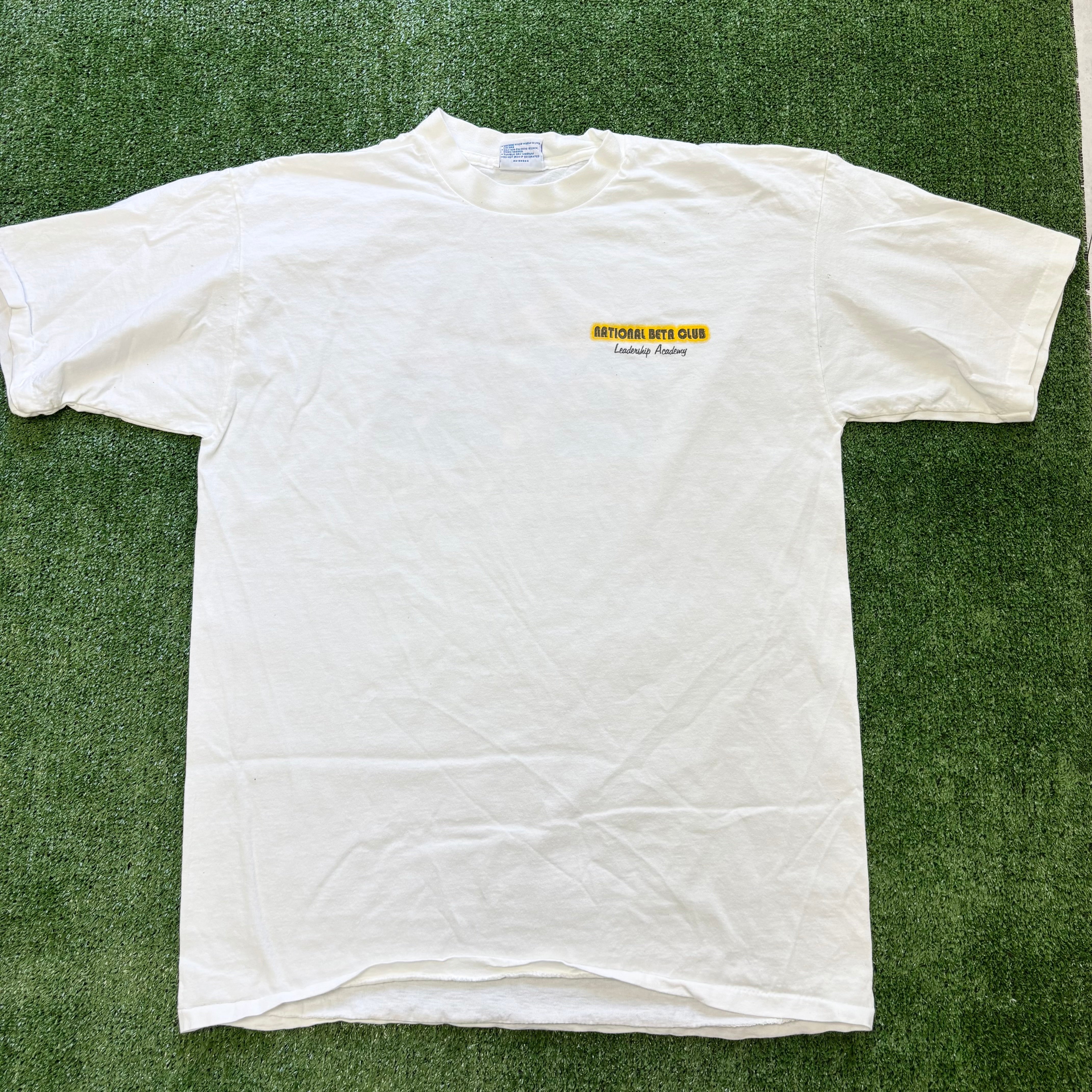 Vintage T Shirt Mens XL White Single Stitch Graphic Print 90s USA