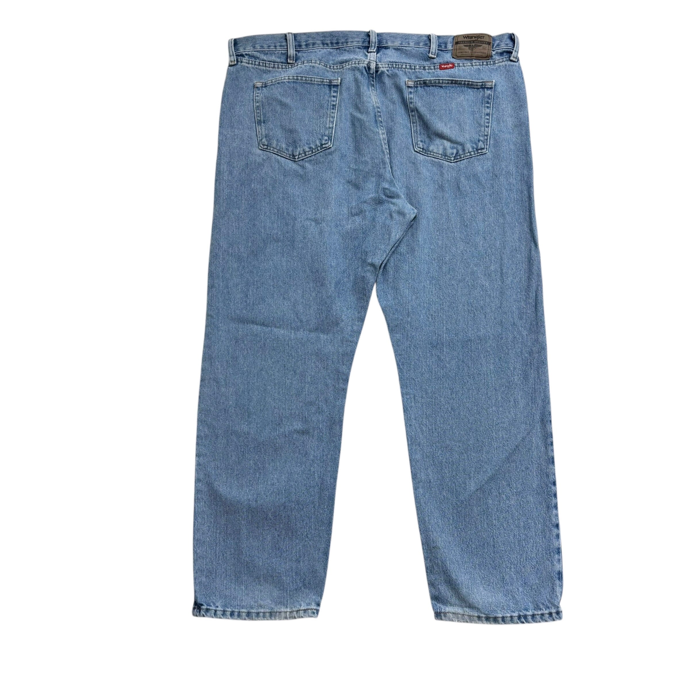 Wrangler Jeans W44 L30 Mens Light Blue Relaxed Straight Fit Denim (E)