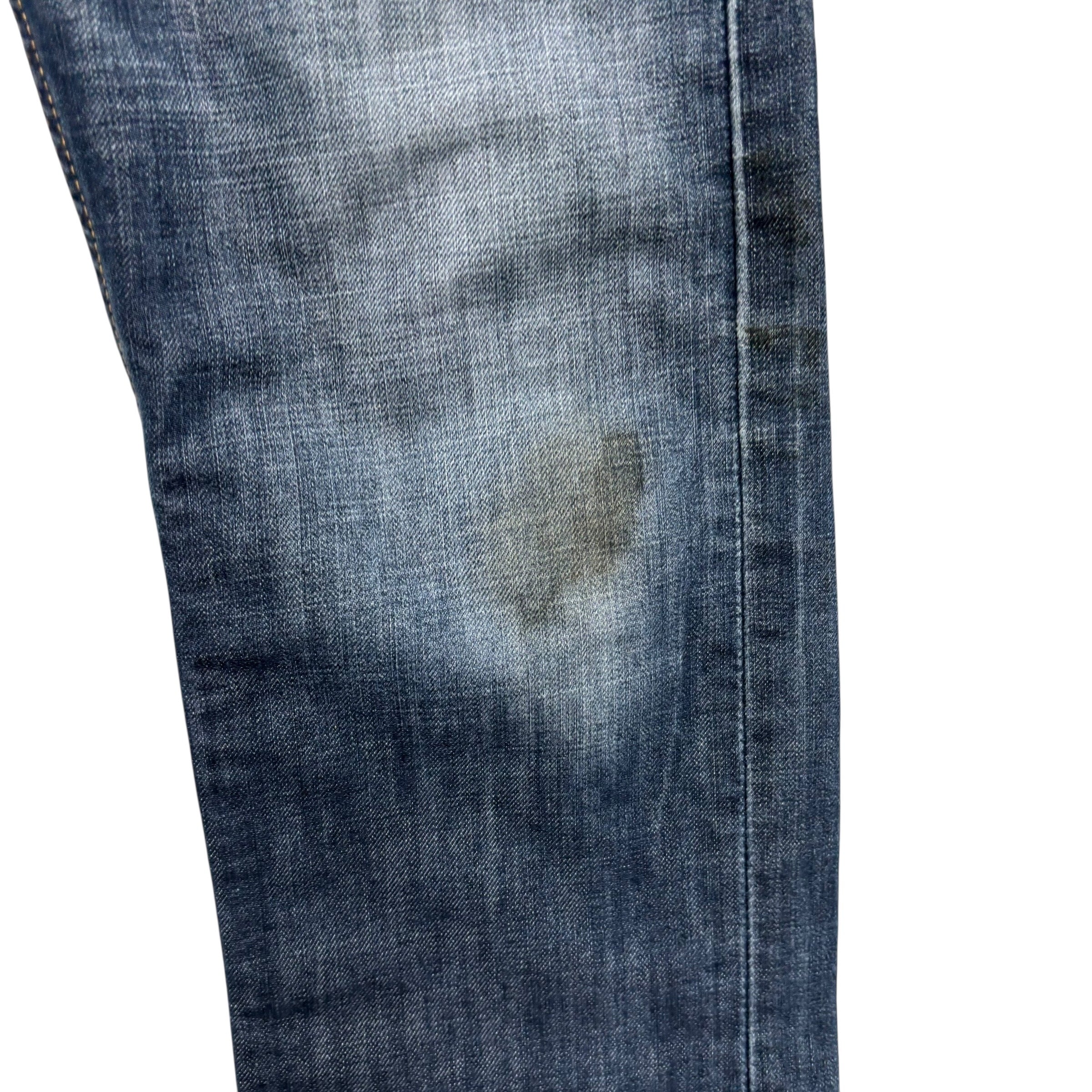 Levis 513 Jeans W33 L30 Mens Dark Blue Slim Straight Fit Denim (F)