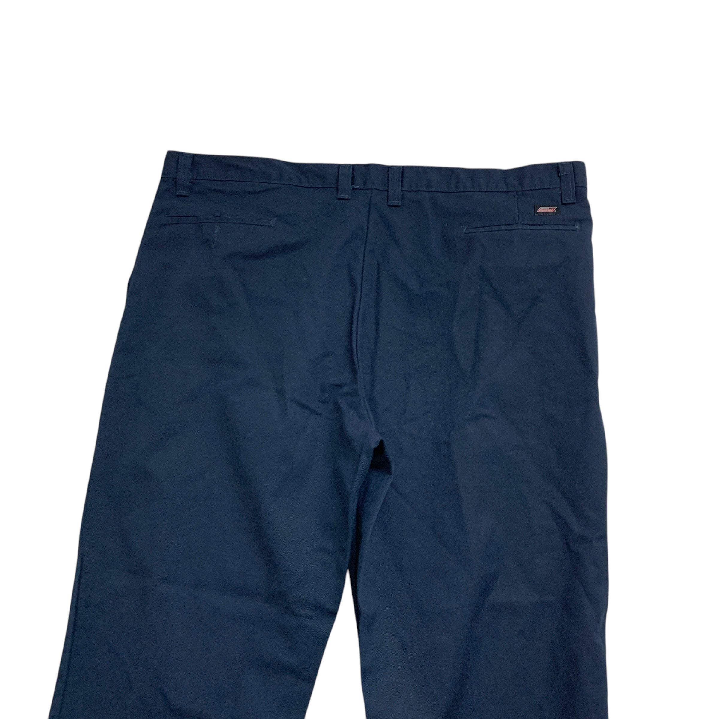 Dickies Trousers W44 L32 Mens Navy Blue Pants Relaxed Straight Fit Workwear