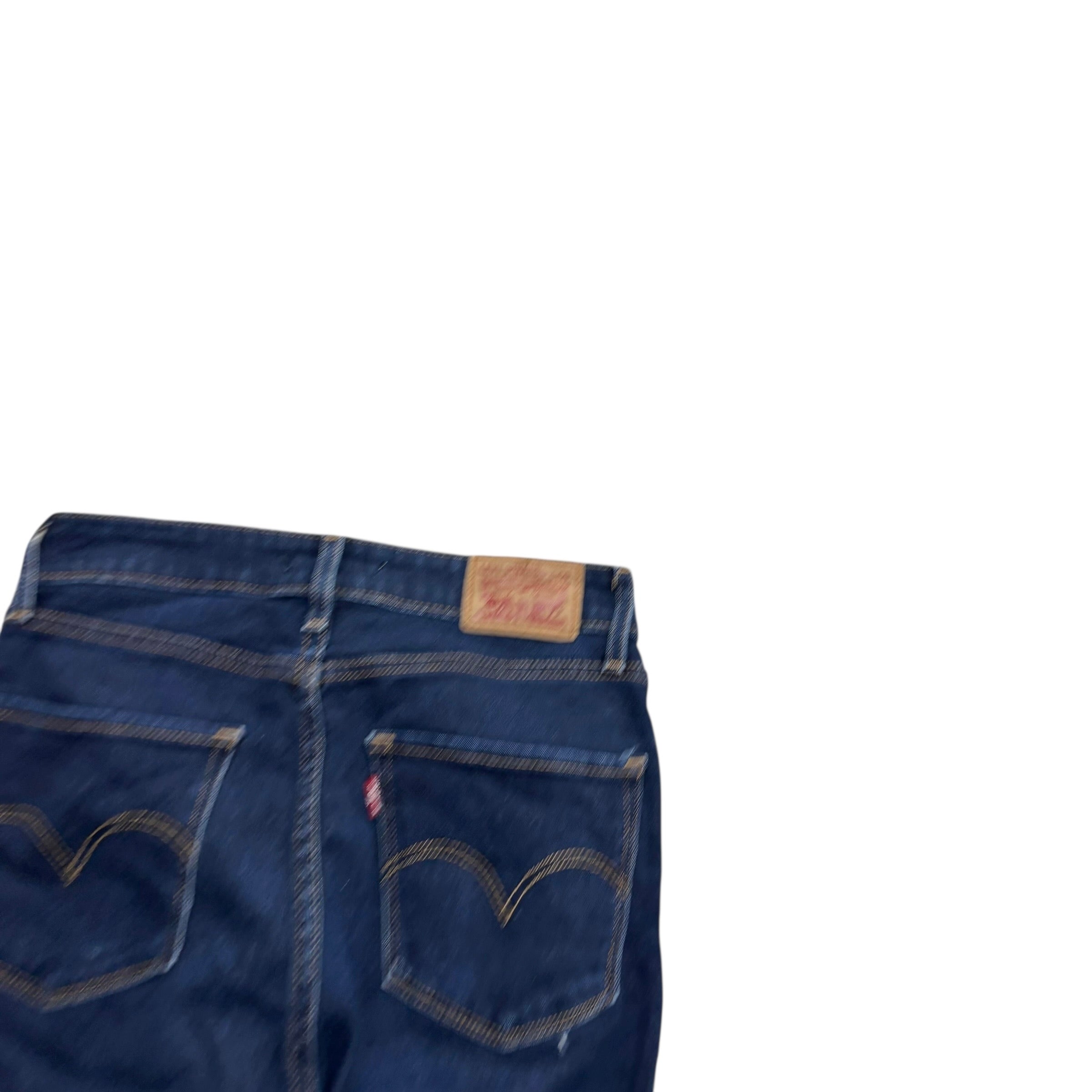 Levis 721 Jeans W25 L31 Womens Dark Blue High Rise Skinny Fit Stretch Denim