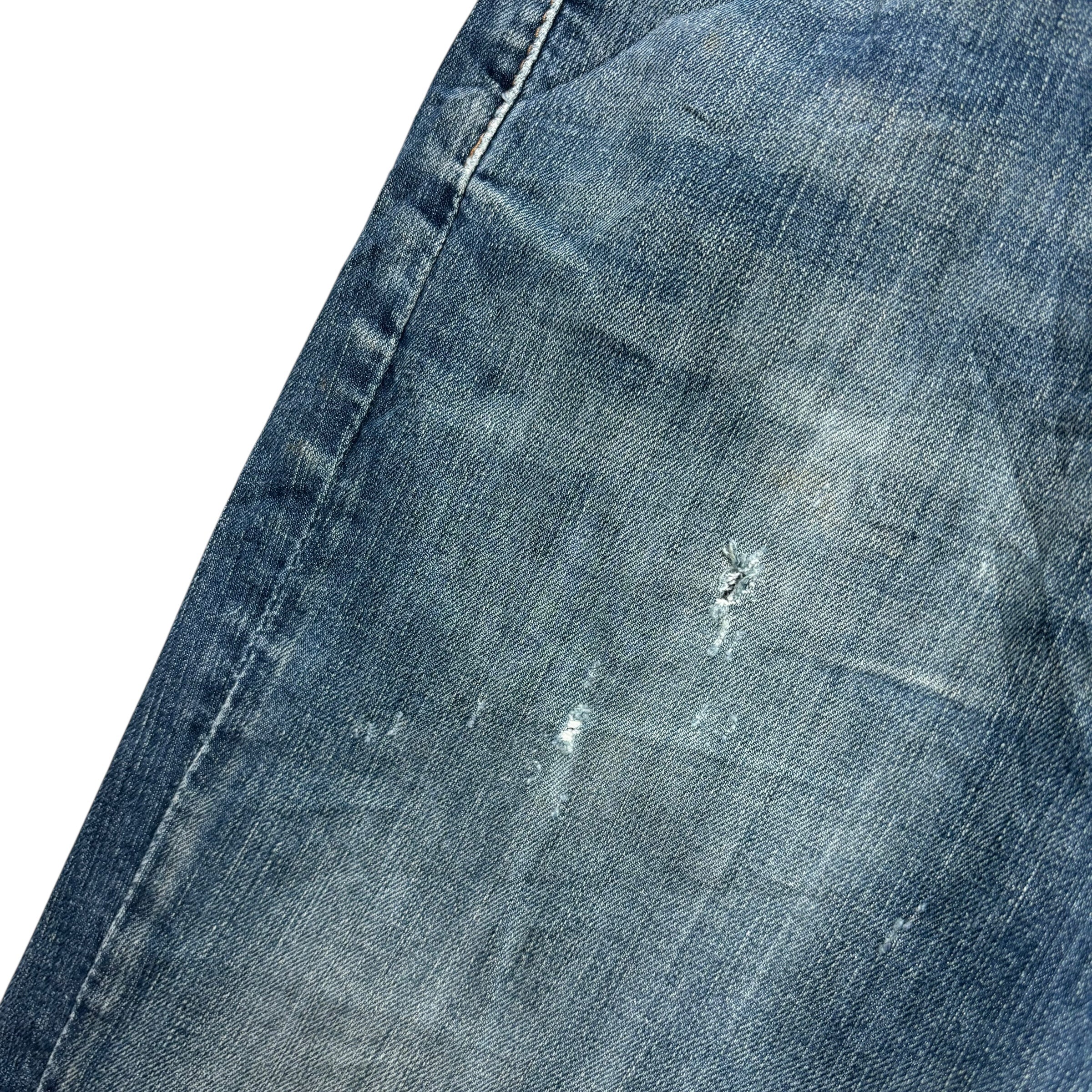 Levis 514 Jeans W32 L30 Mens Dark Blue Regular Straight Fit Stretch Denim (F)