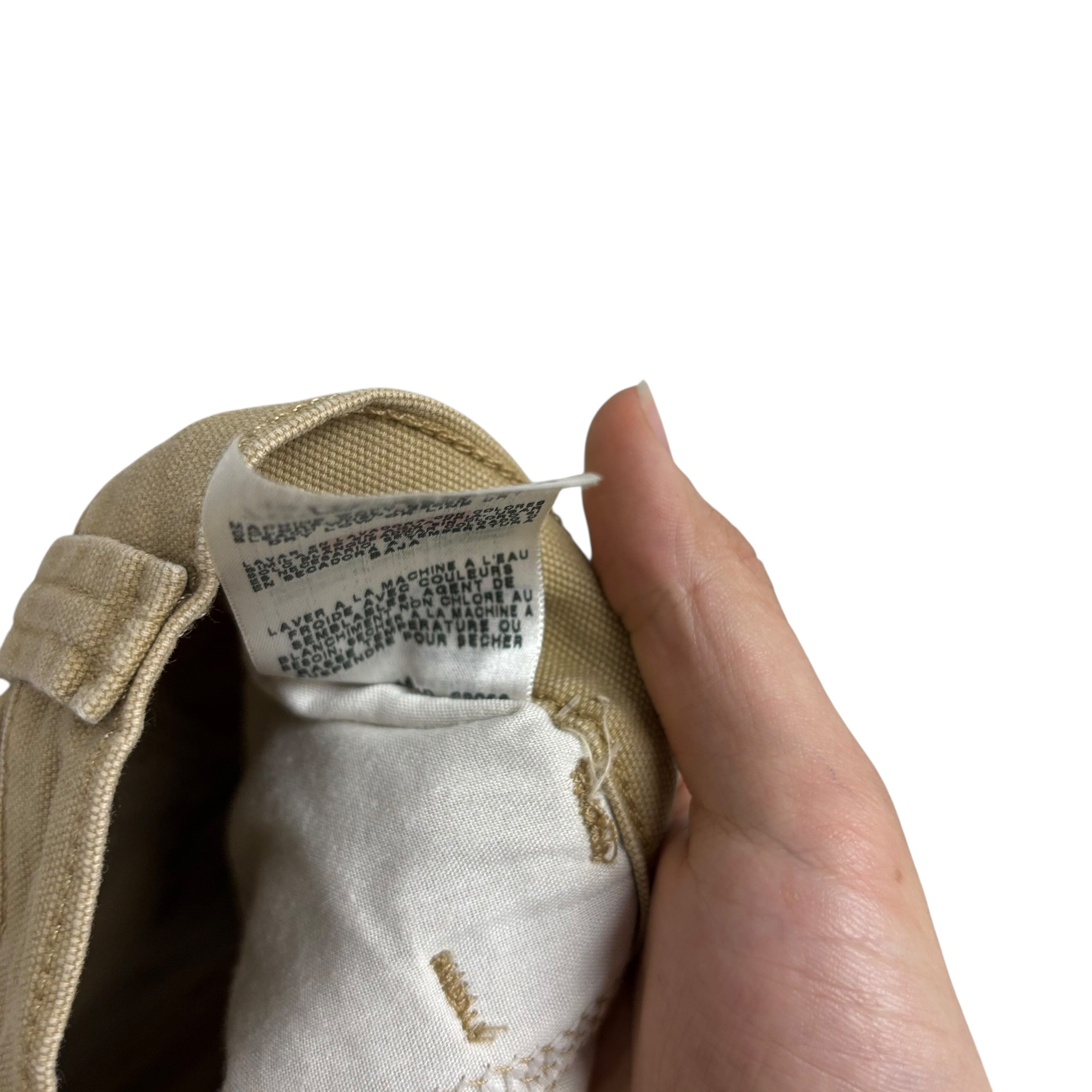 Wrangler Baggy Jorts W36 Mens Tan Canvas Shorts Relaxed Carpenter Stretch (E)