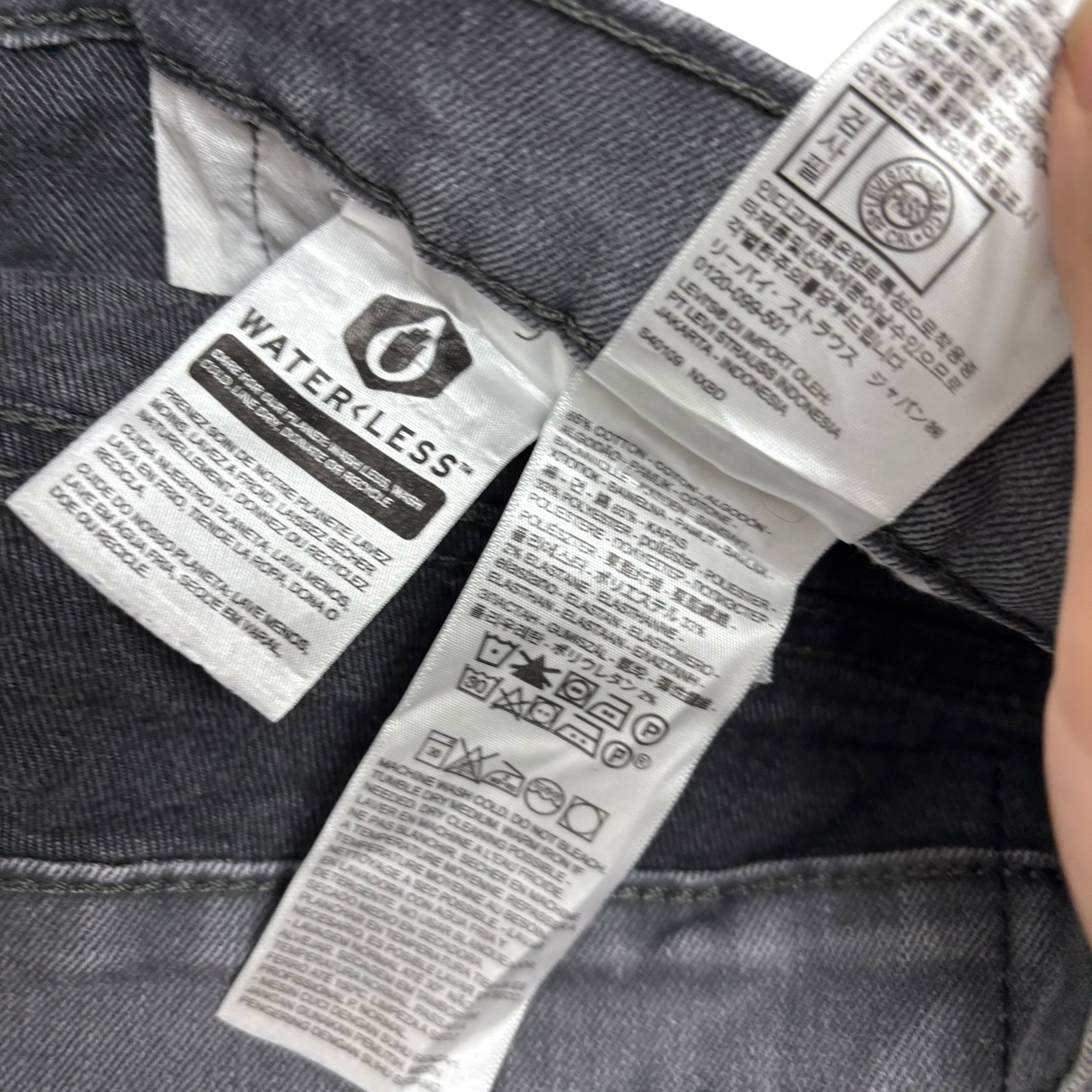 Levis 541 Jeans W32 L30 Mens Grey Athletic Tapered Fit Stretch Denim