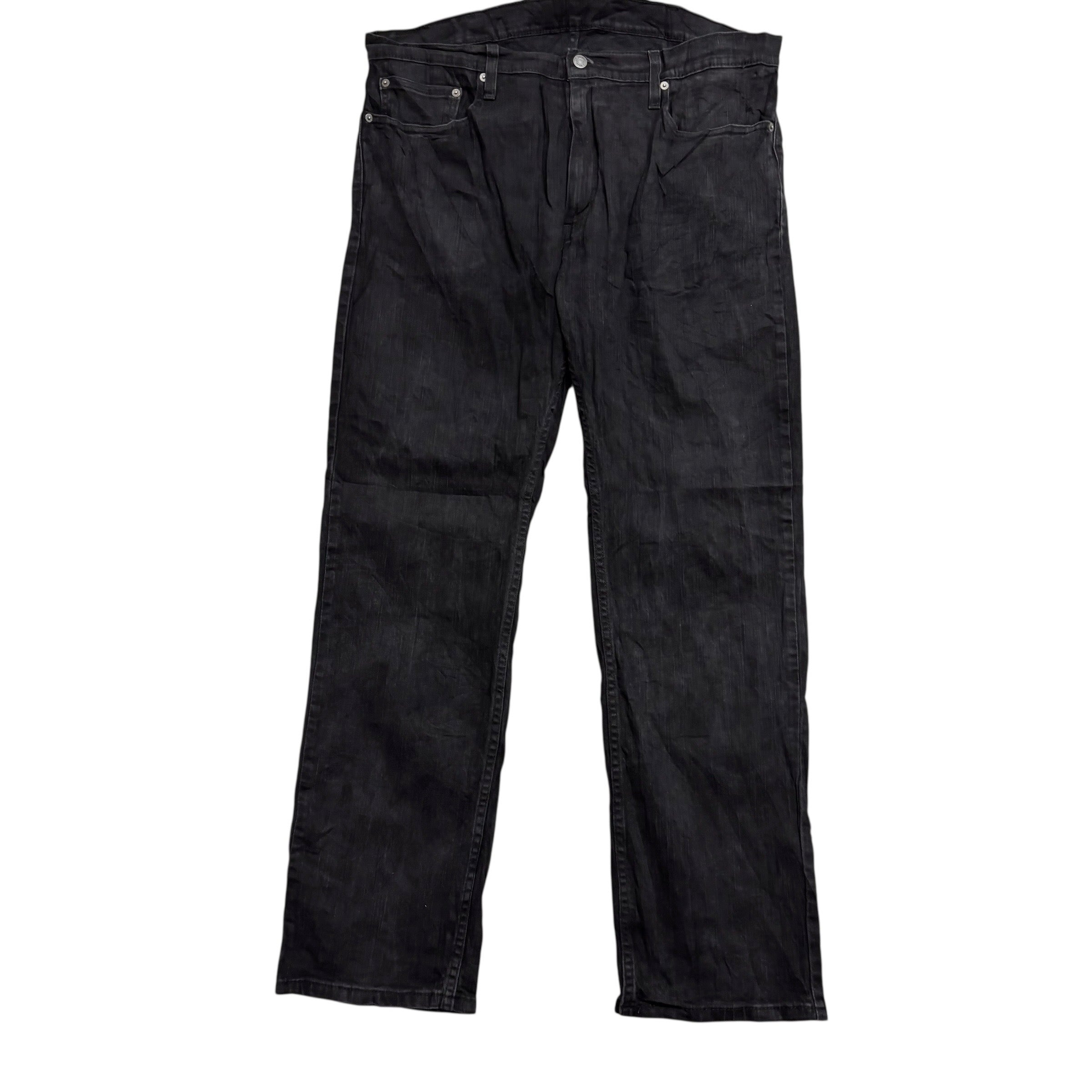 Levis 559 Jeans W38 L34 Mens Black Regular Straight Fit Stretch Denim (E)