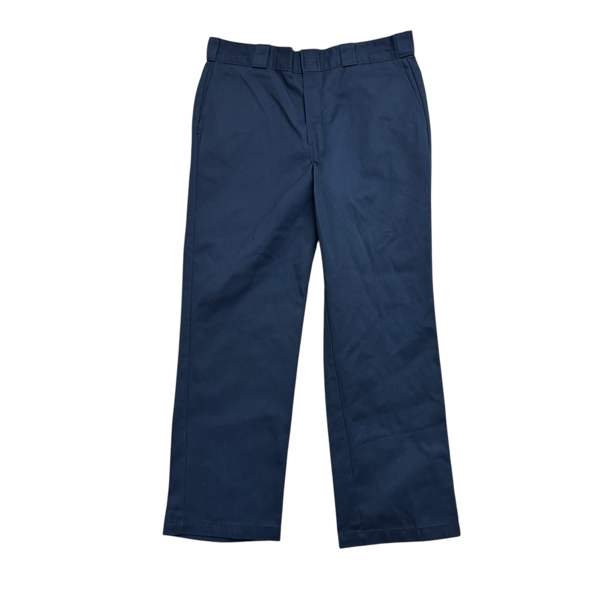 Dickies 874 Trousers W36 L30 Mens Blue Pants Original Straight Fit Workwear (E)