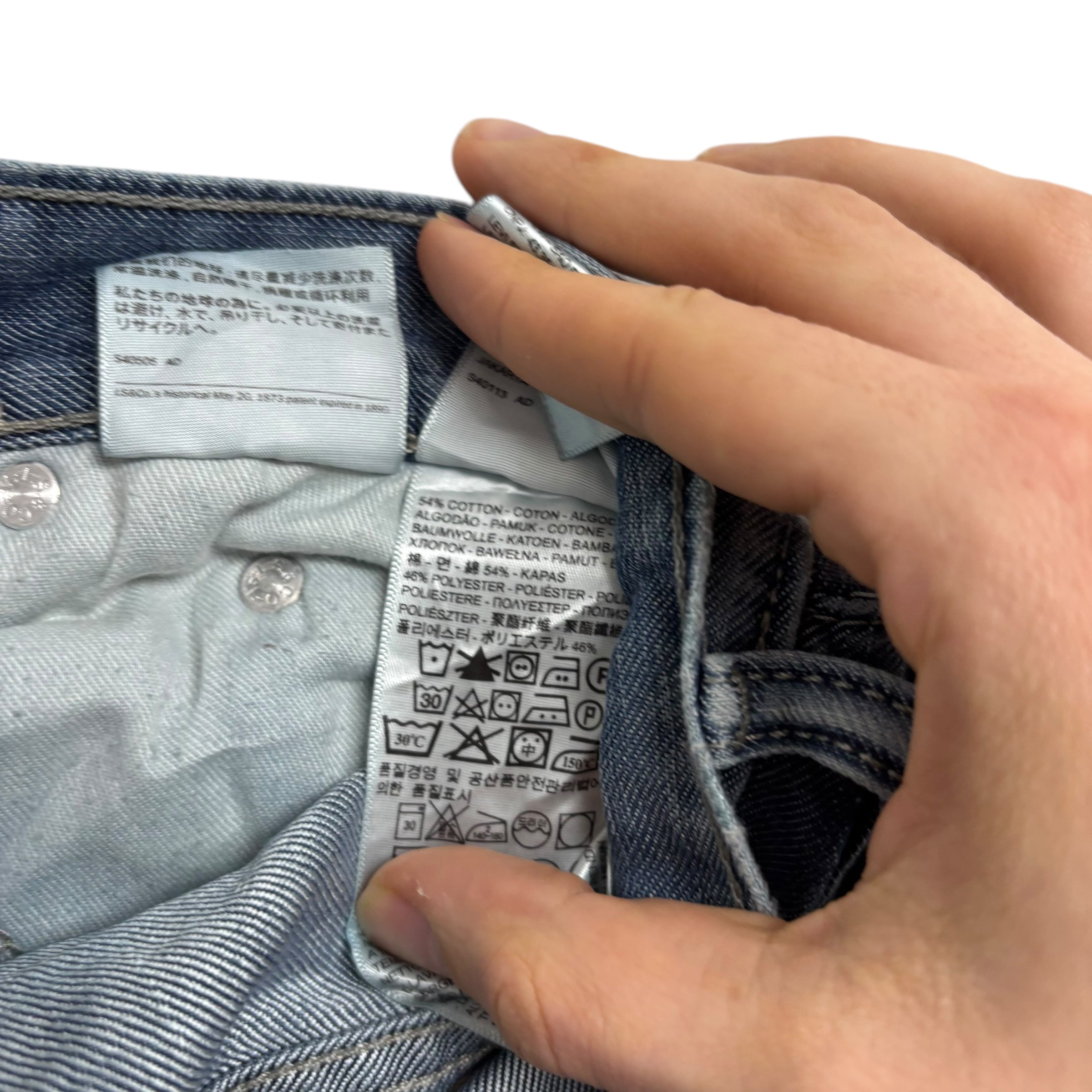 Levis 514 Jeans W30 L32 Mens Mid Blue Regular Straight Fit Denim (E)