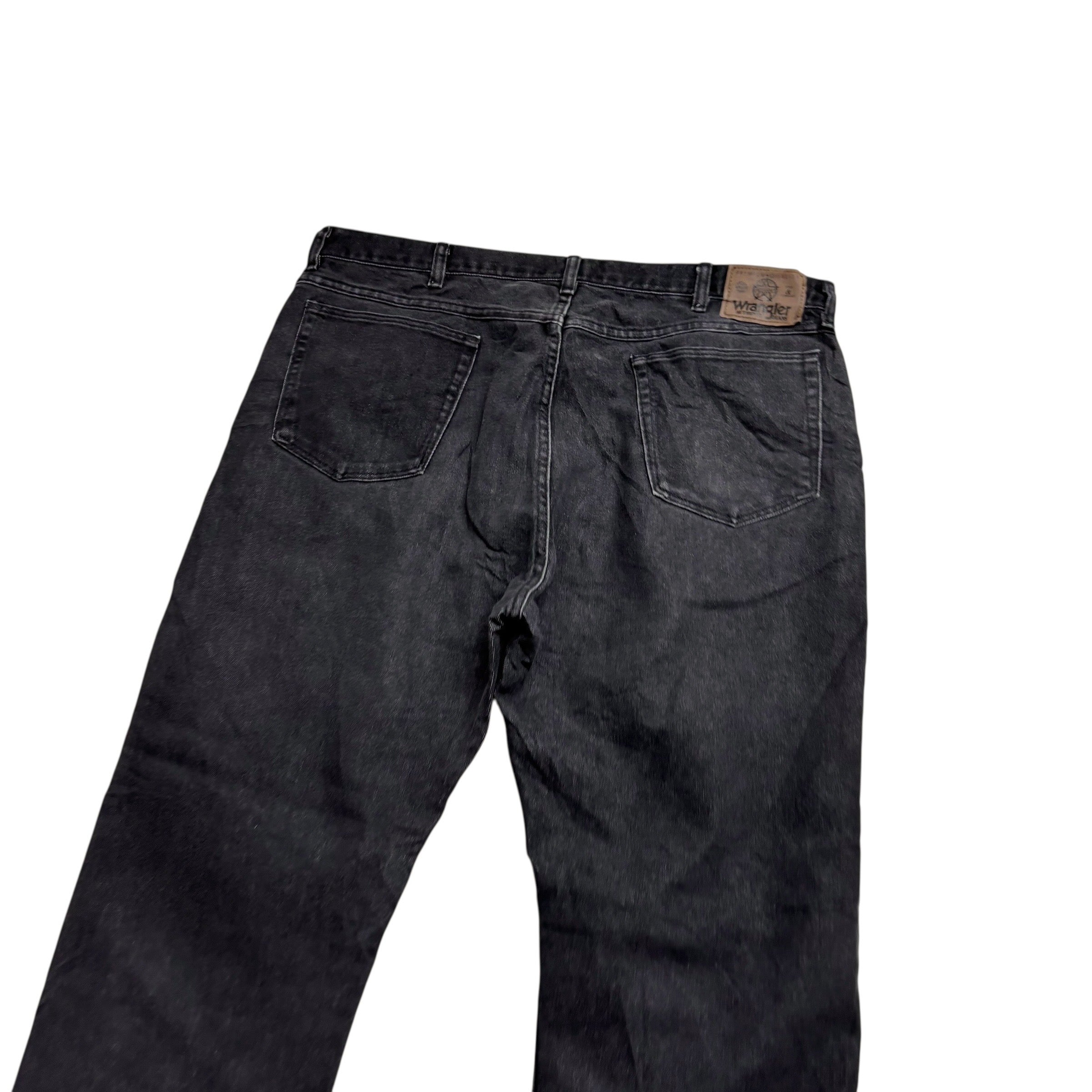 Wrangler Jeans W40 L32 Mens Black Regular Straight Fit Vintage Denim (E)