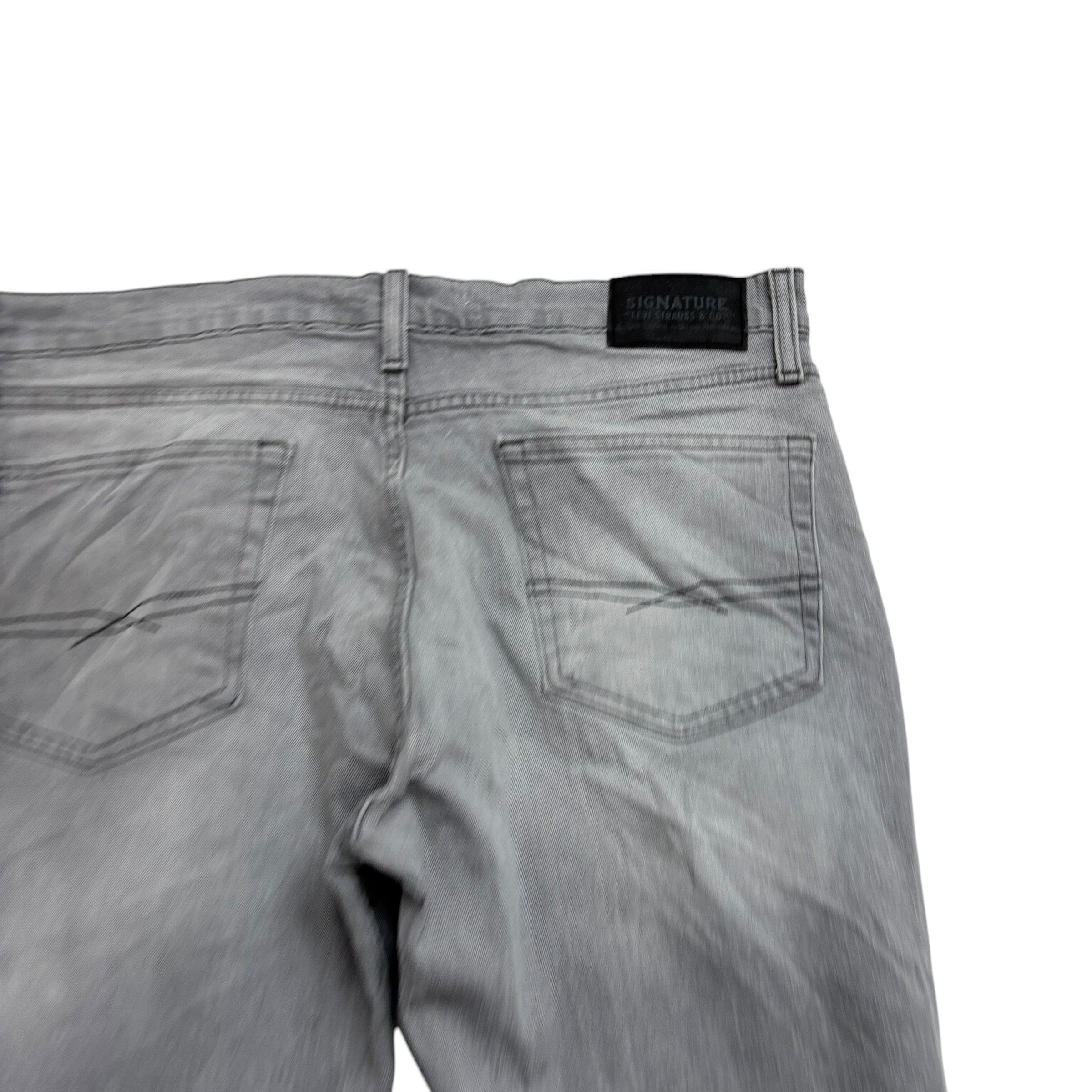 Levis Signature Jeans W36 L32 Mens Grey Slim Fit Stretch Denim (E)