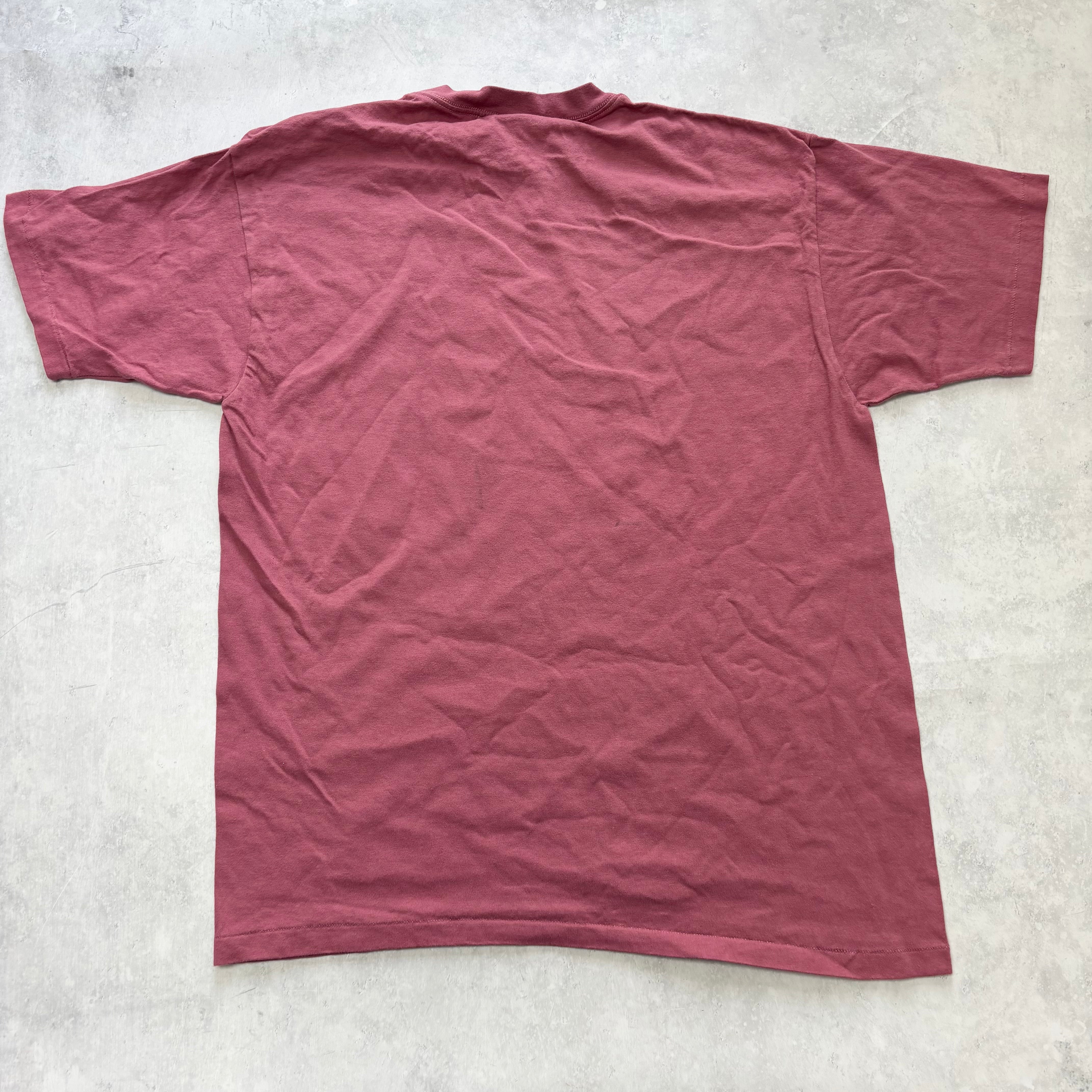 Vintage T Shirt Mens XL Pink Single Stitch Graphic Print 90s Nature