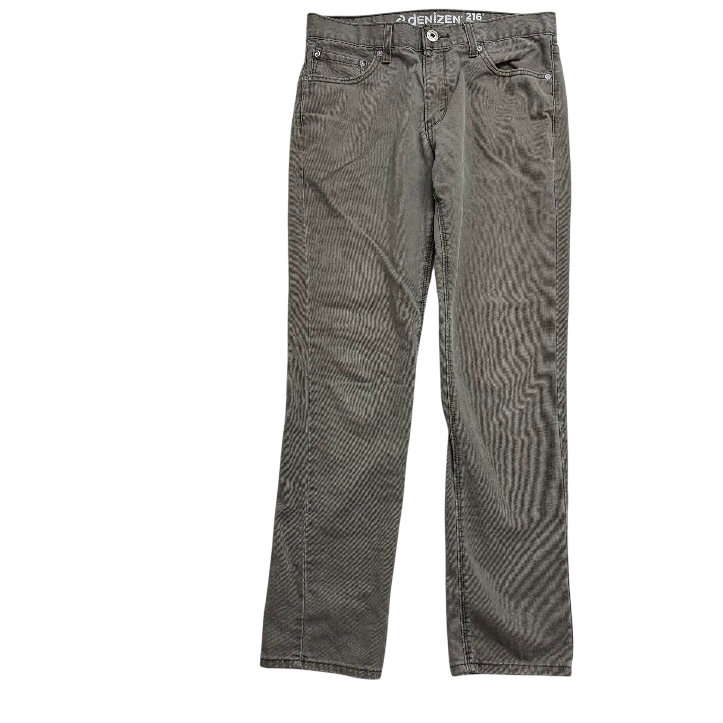 Levis Denizen Jeans W32 L32 Mens Green Skinny Fit Vintage Denim