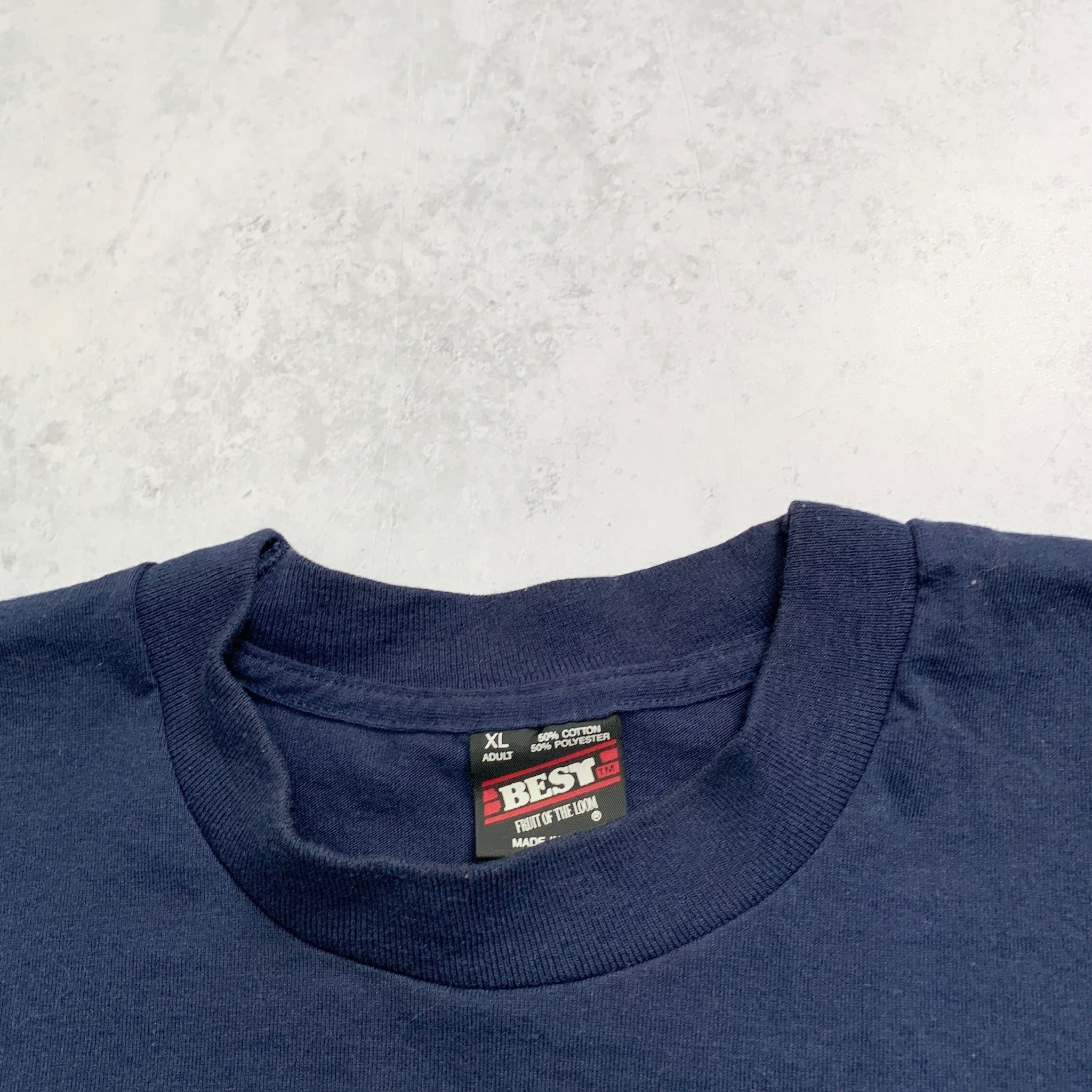 Vintage T Shirt Mens Large Blue Single Stitch Graphic Print 90s USA Civil War