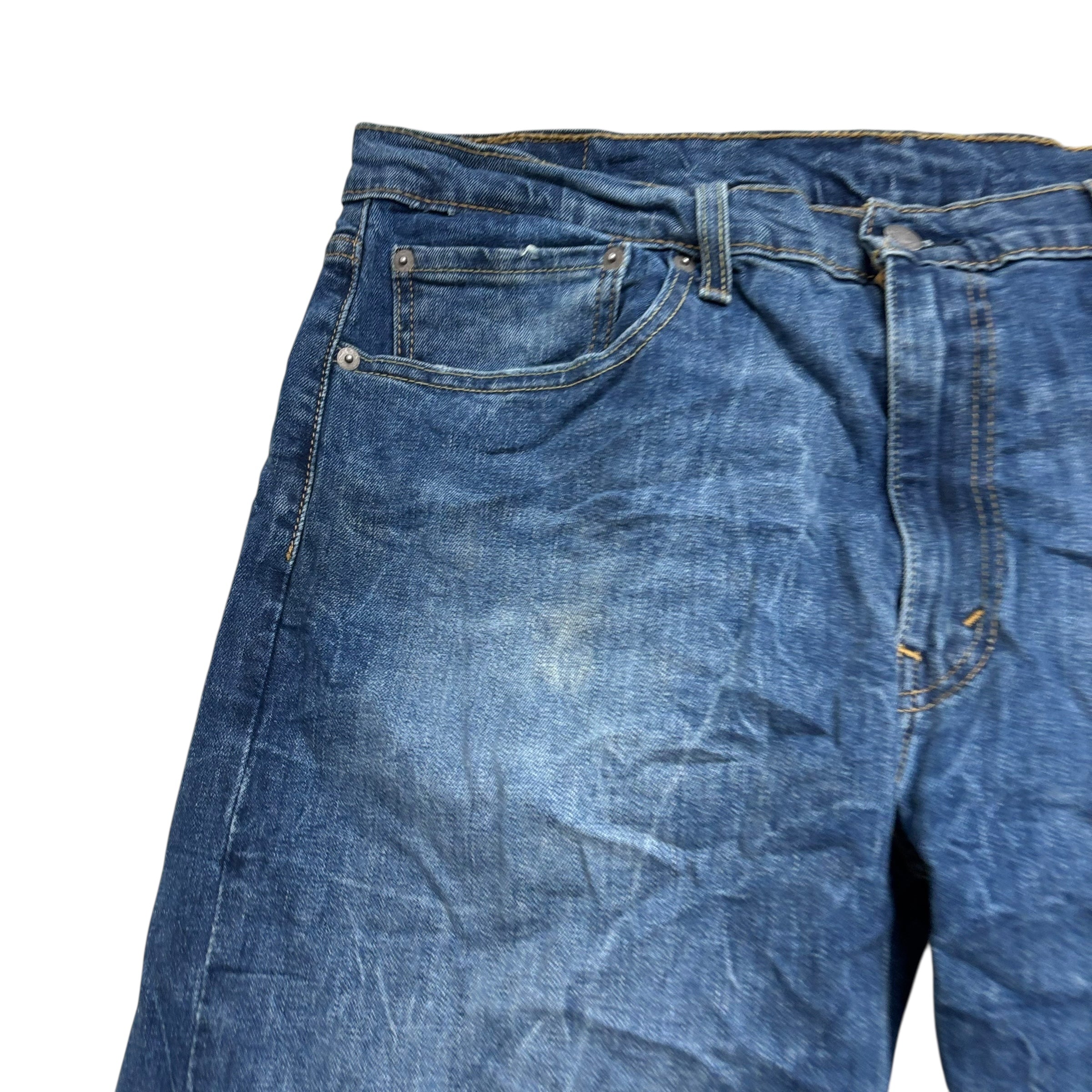 Levis 502 Jeans W36 L38 Mens Mid Blue Regular Tapered Fit Stretch Denim