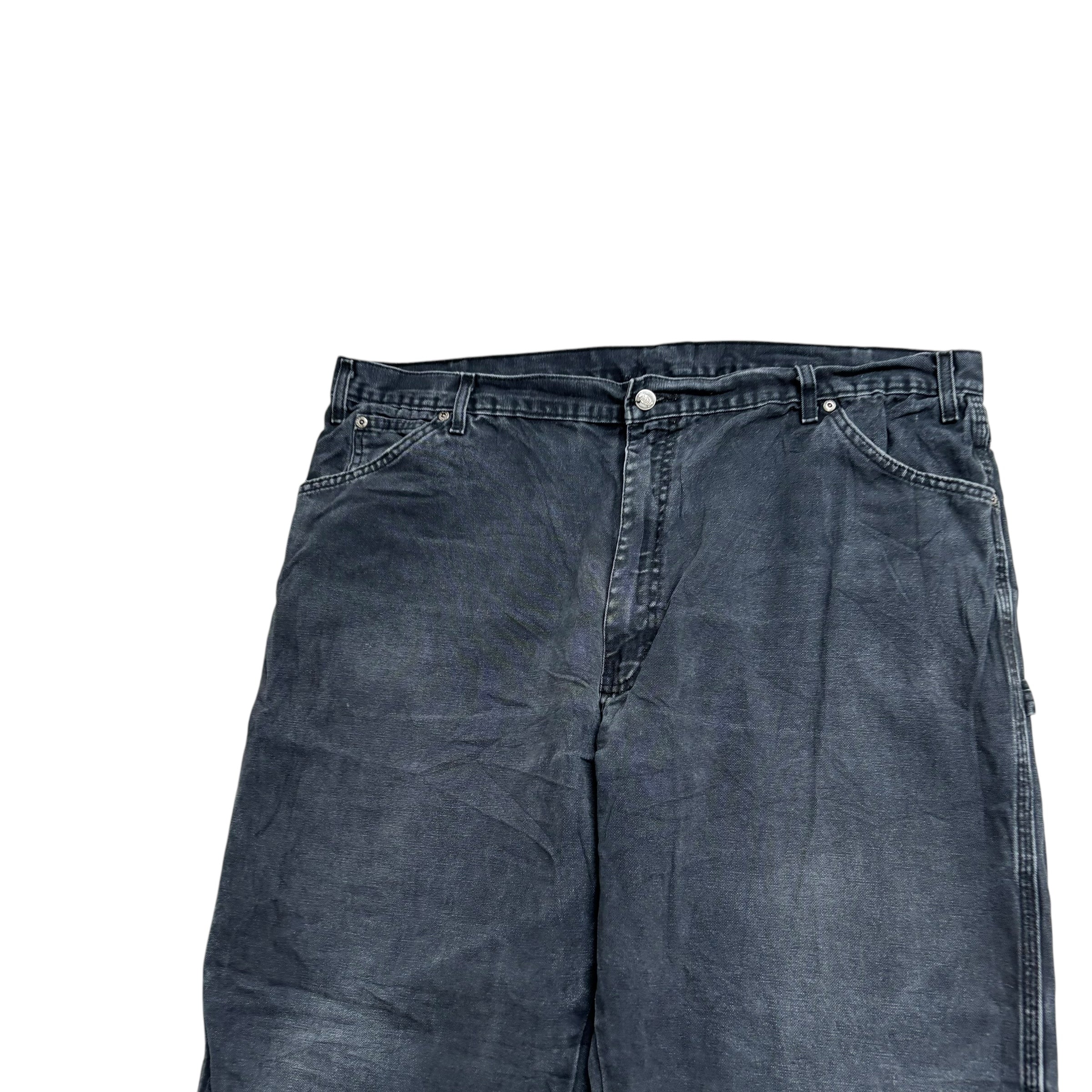 Dickies Carpenter Pants W42 L27 Mens Black Relaxed Straight Fit Trousers Jeans