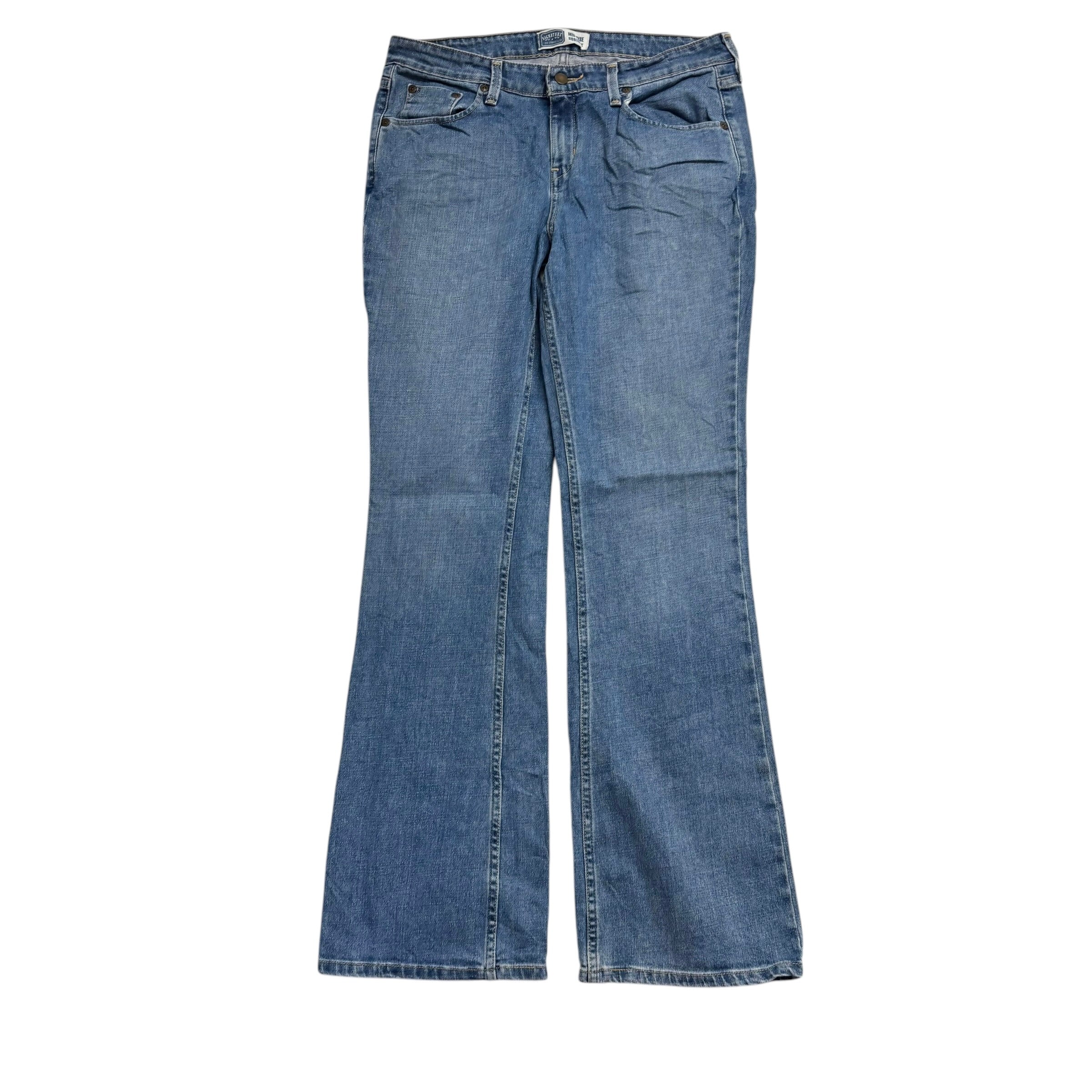 Levis Signature Jeans W34 L34 Womens Bootcut Fit Mid Blue Stretch Denim (E)