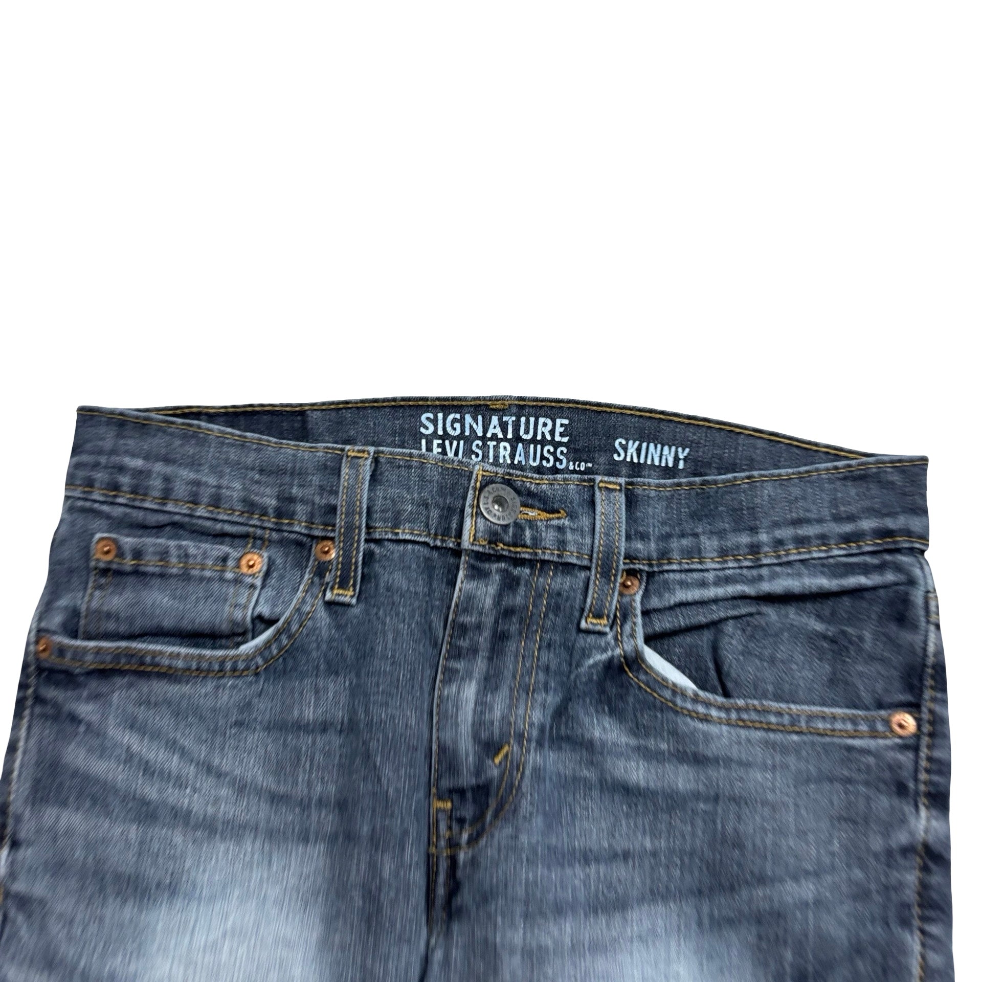 Levis Signature Jeans W29 L32 Mens Dark Blue Skinny Fit Stretch Denim (E)