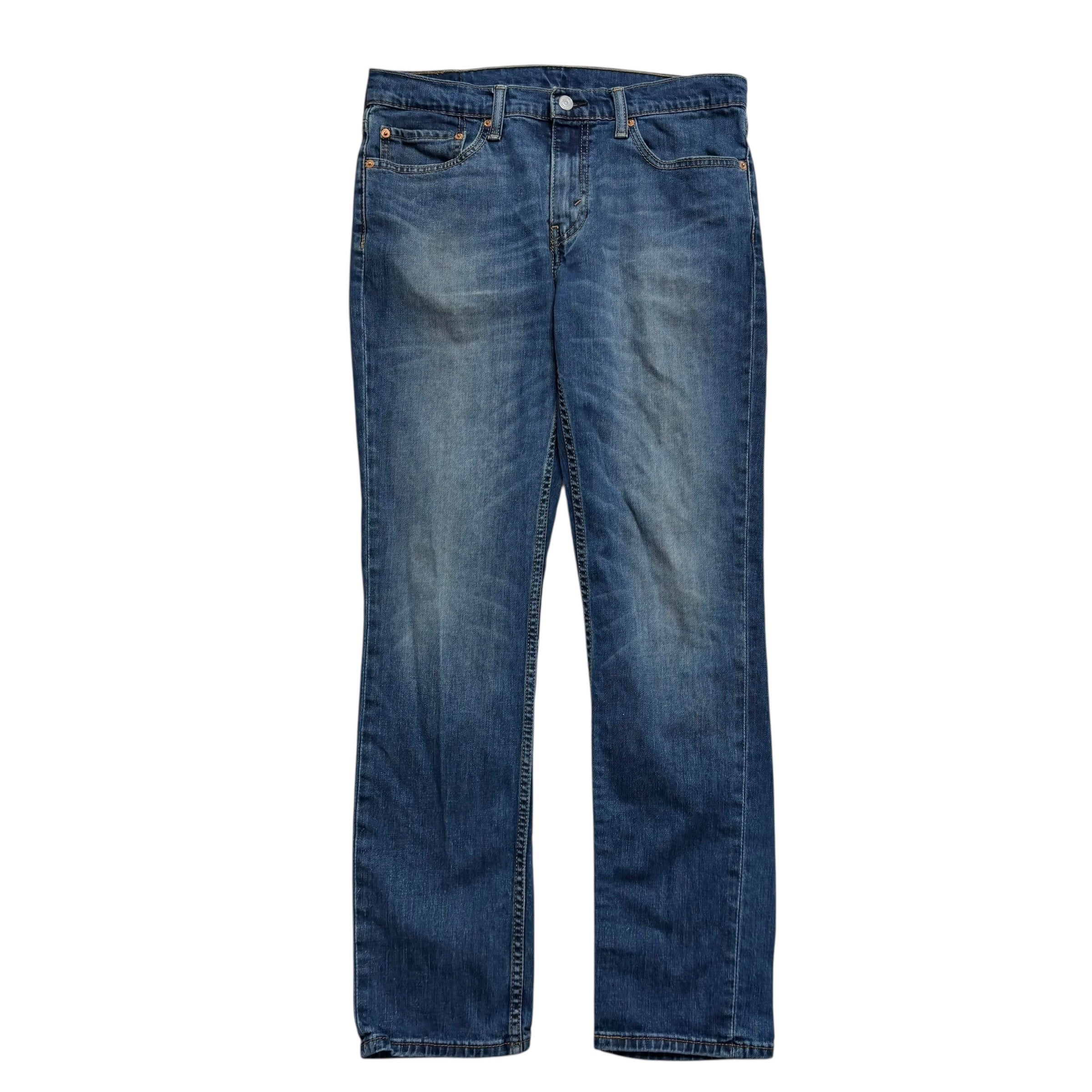 Levis 511 Jeans W33 L32 Mens Mid Blue Slim Fit Stretch Denim (F)