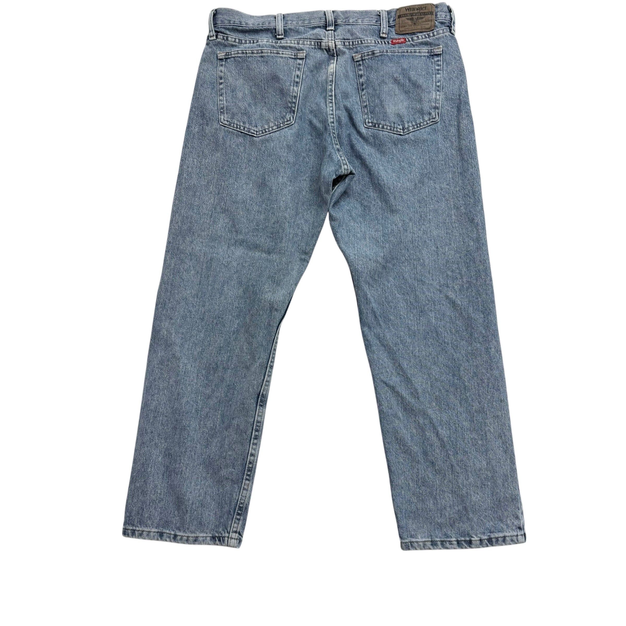 Wrangler Jeans W36 L29 Mens Light Blue Relaxed Straight Fit Denim