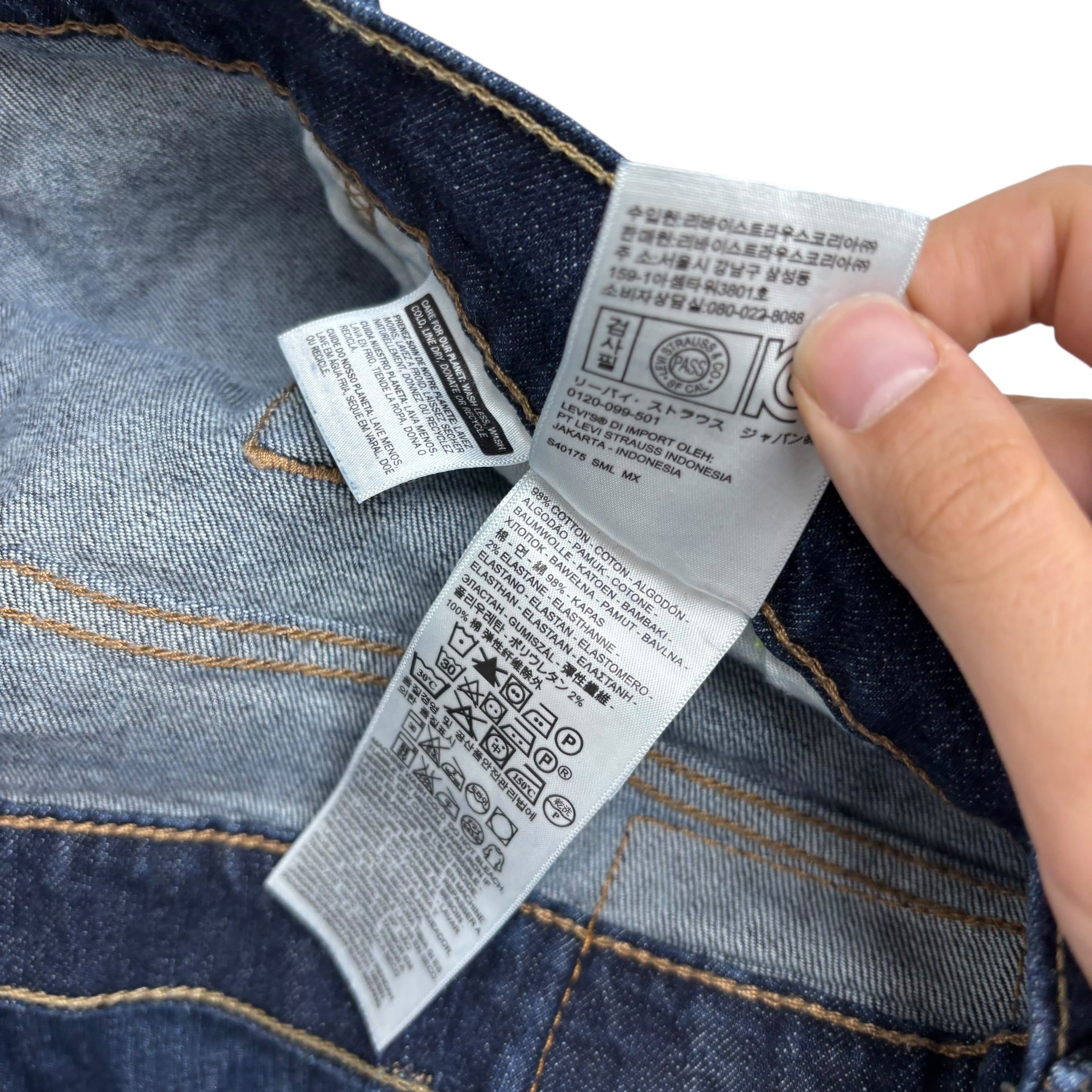 Levis 559 Jeans W42 L32 Mens Dark Blue Baggy Relaxed Straight Fit Stretch Denim