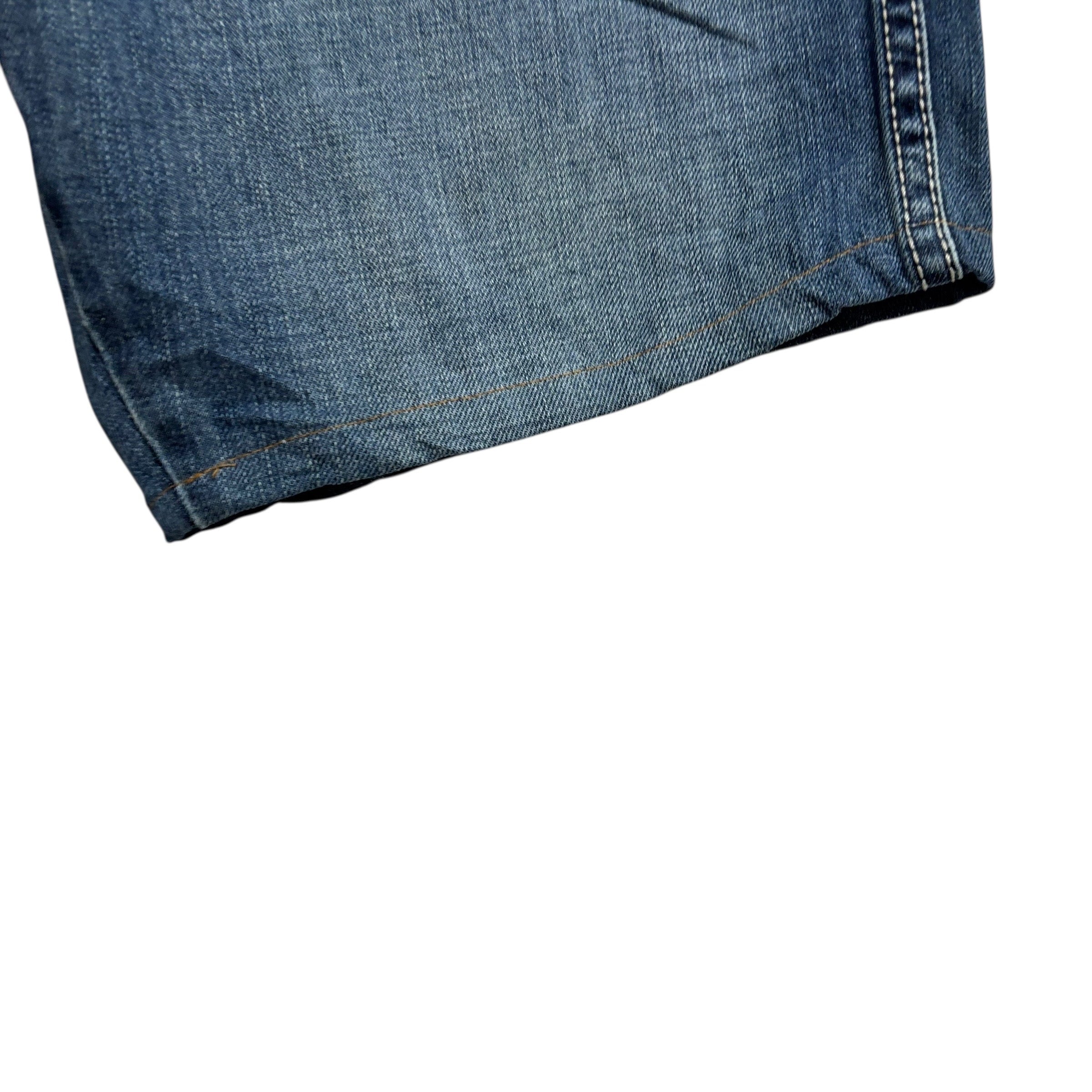 Wrangler Denim Shorts W32 Mens Dark Blue 9in Regular Fit