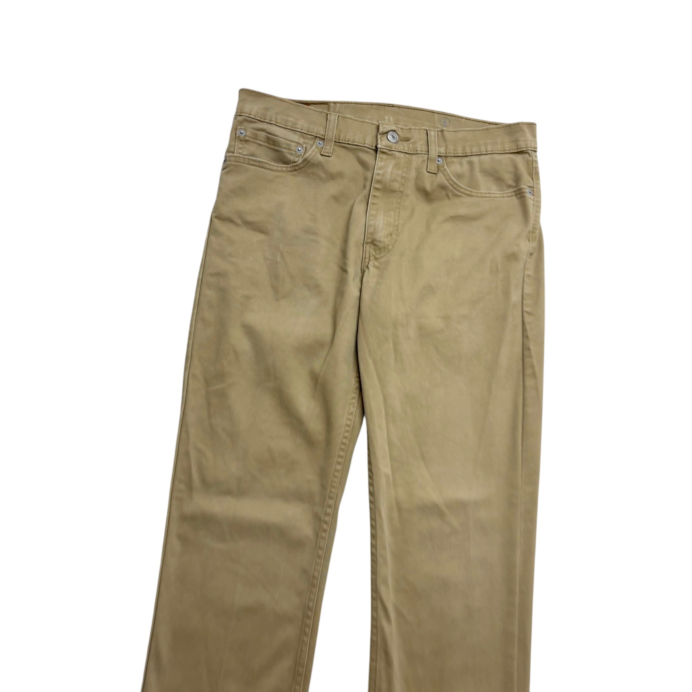Levis 511 Trousers W32 L33 Mens Beige Slim Fit Stretch Pants (E)