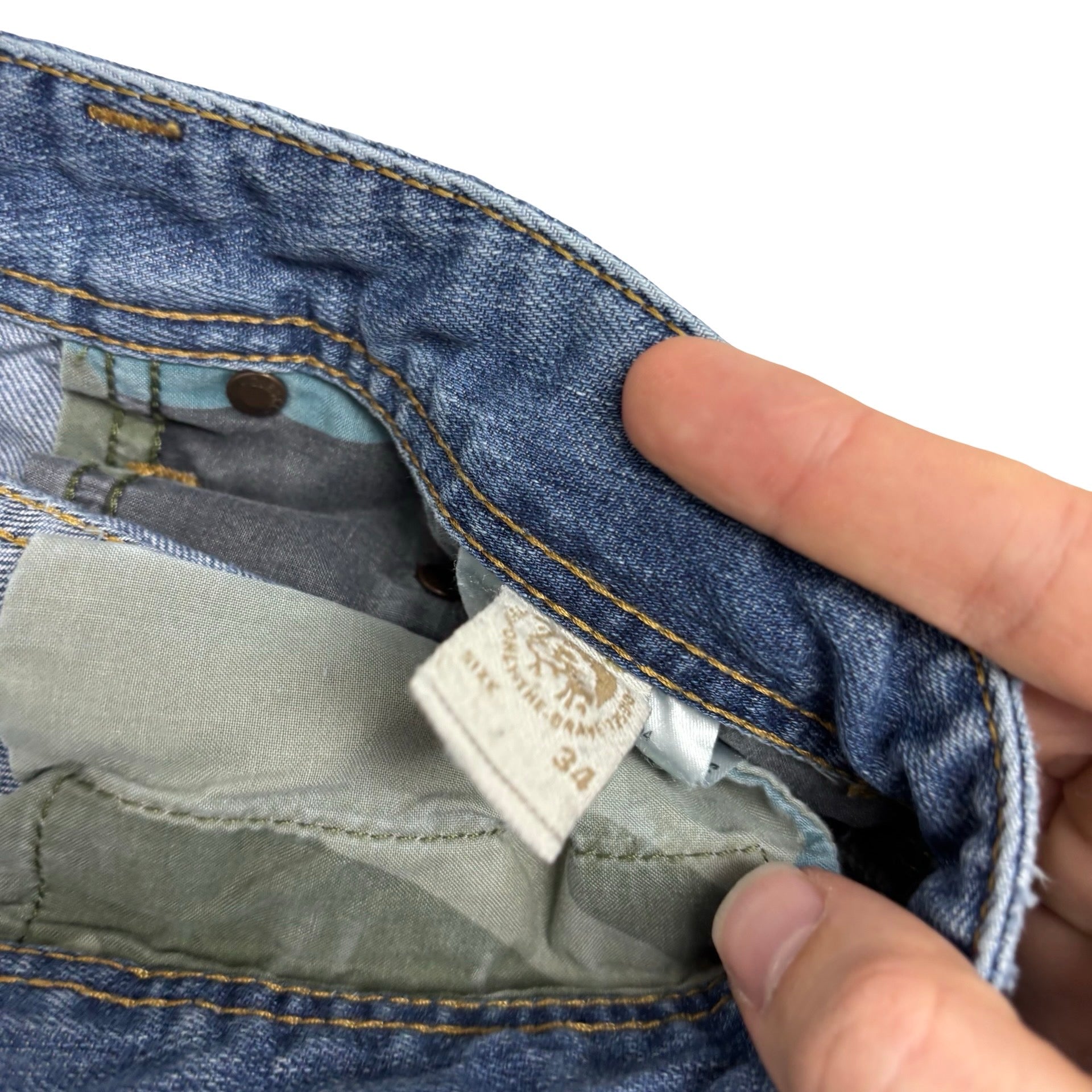 Diesel Safado Jeans W34 L32 Mens Mid Blue Slim Straight Fit Denim