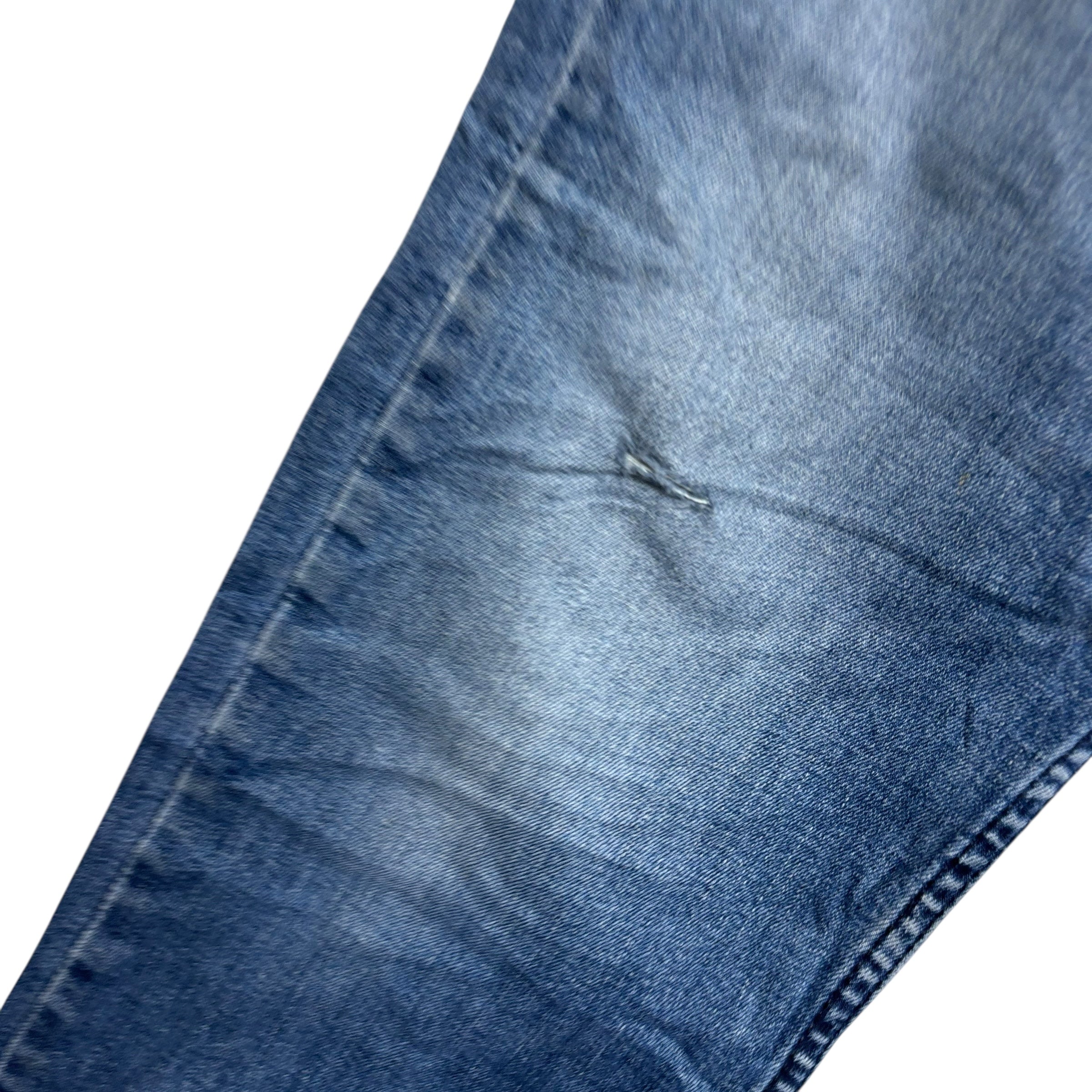 Levis 513 Jeans W32 L33 Mens Navy Blue Slim Straight Fit Stretch Denim (F)