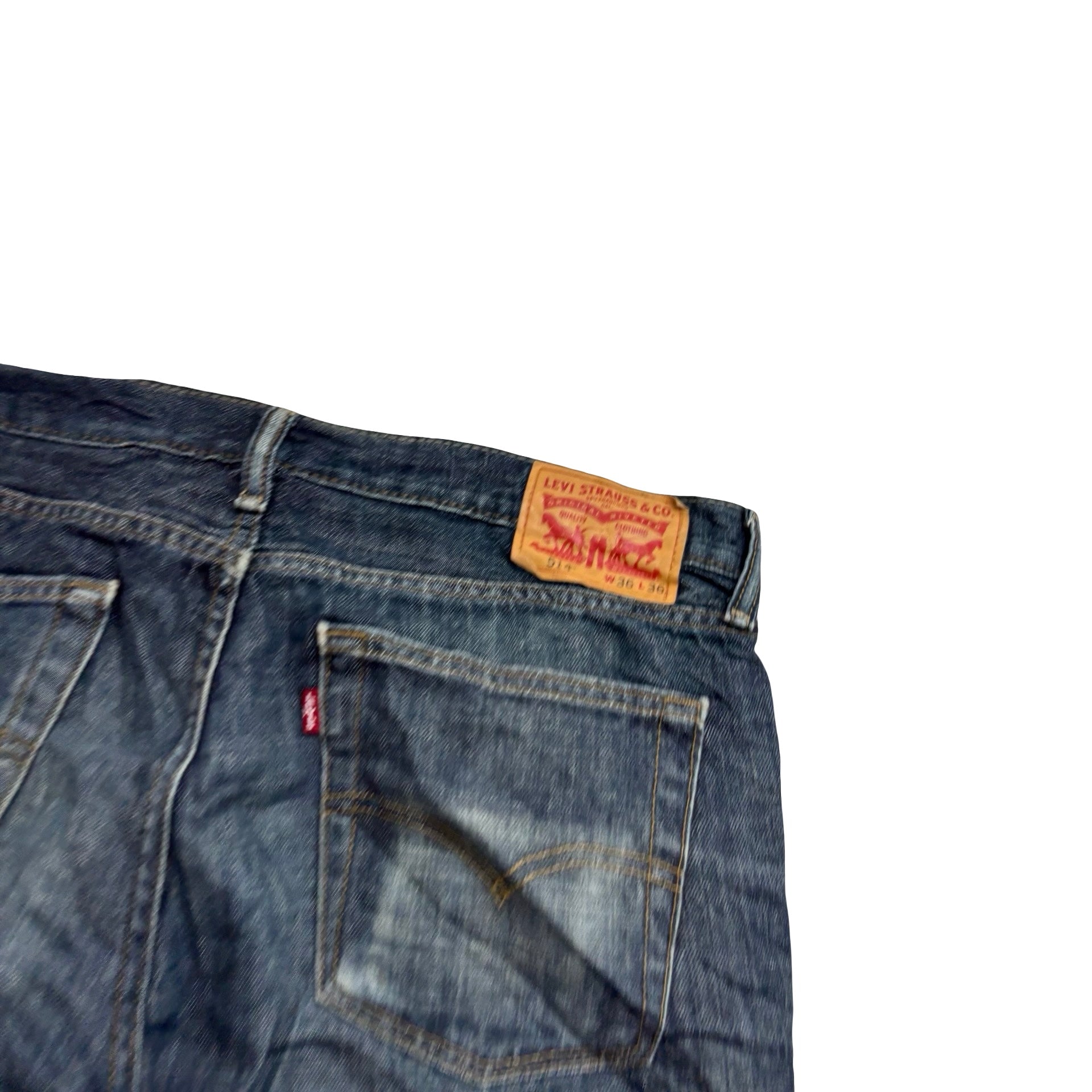 Levis 514 Jeans W36 L36 Mens Dark Blue Regular Straight Fit Denim (F)