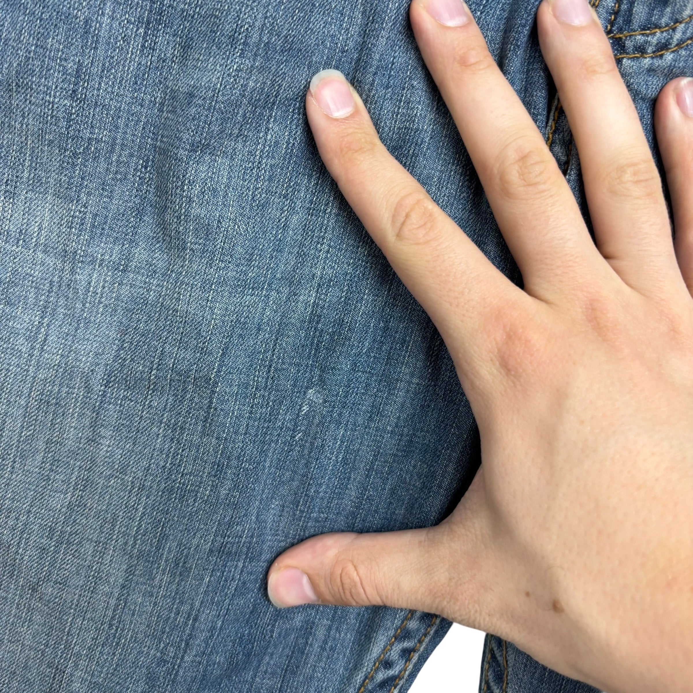 Levis 527 Jeans W34 L36 Mens Mid Blue Slim Bootcut Fit Denim