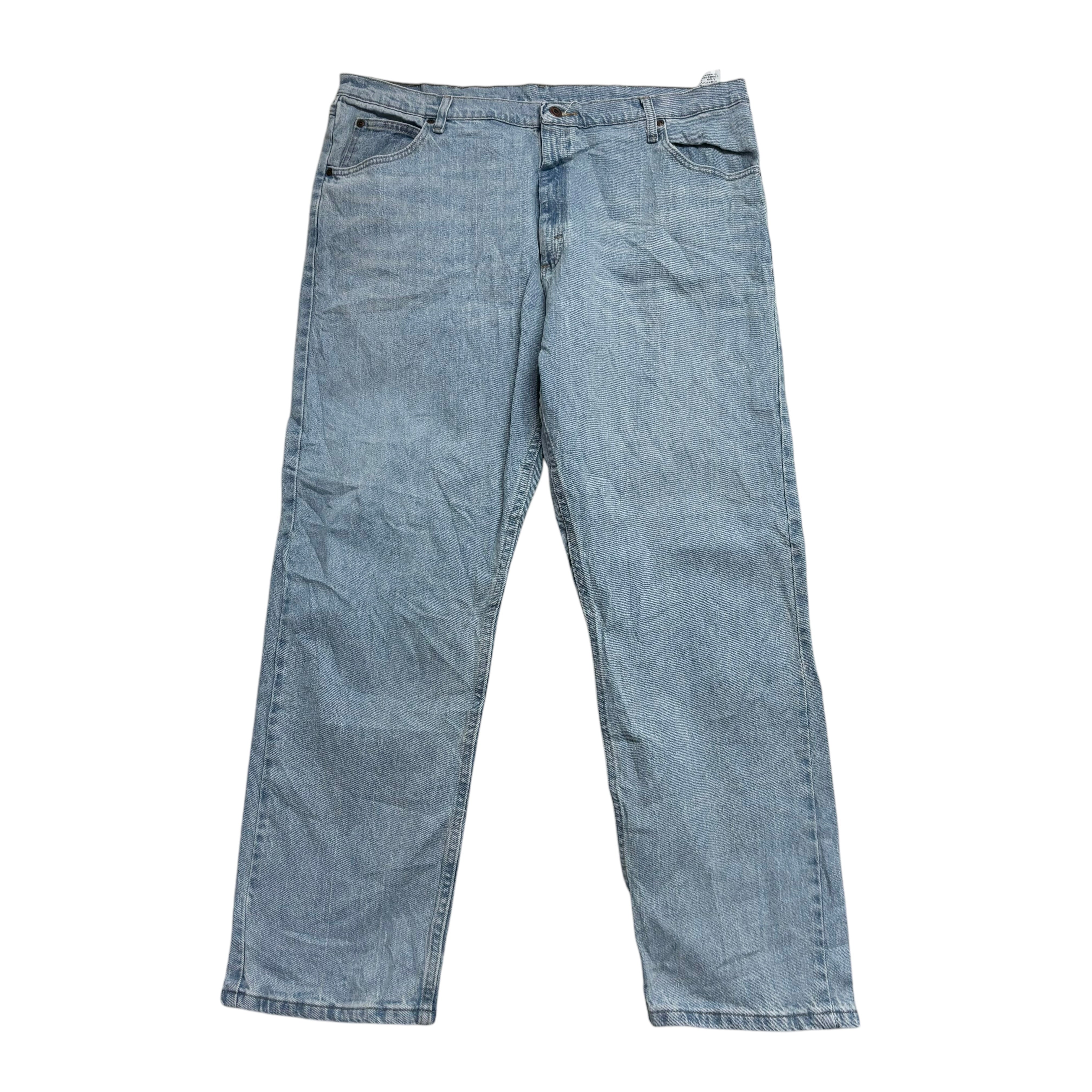 Wrangler Jeans W40 L32 Mens Light Blue Relaxed Straight Fit Stretch Denim (E)