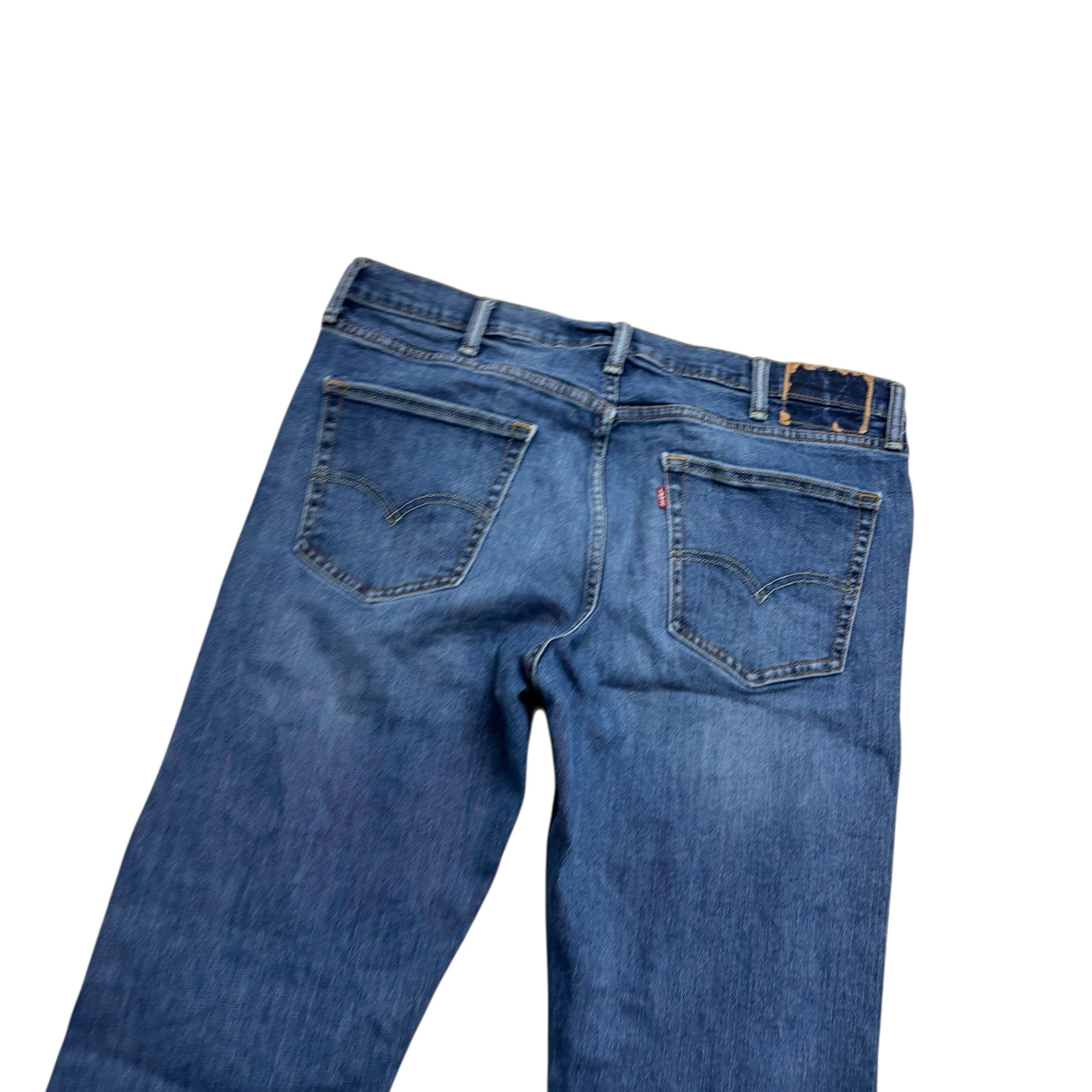 Levis 502 Jeans W38 L31 Mens Mid Blue Regular Tapered Fit Stretch Denim