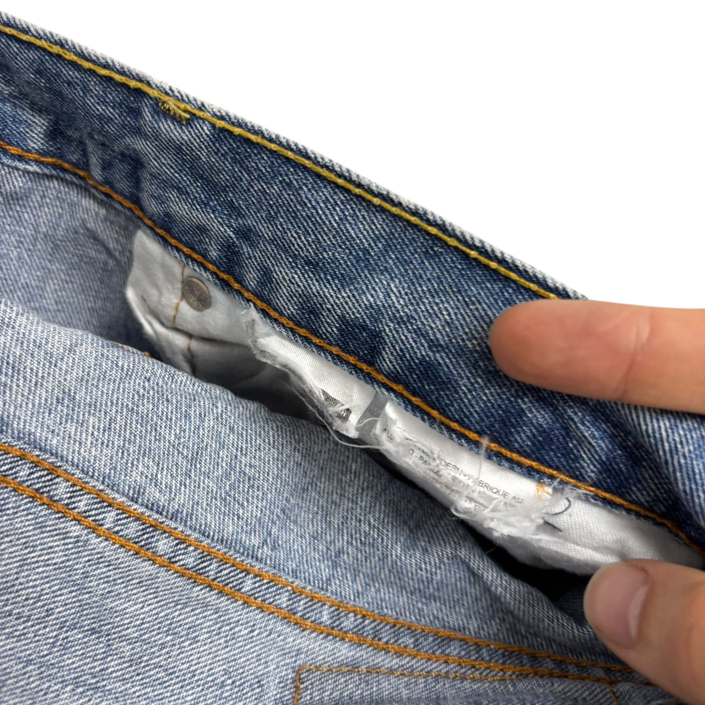 Levis 505 Jeans W36 L34 Mens Light Blue Regular Straight Fit Denim (E)