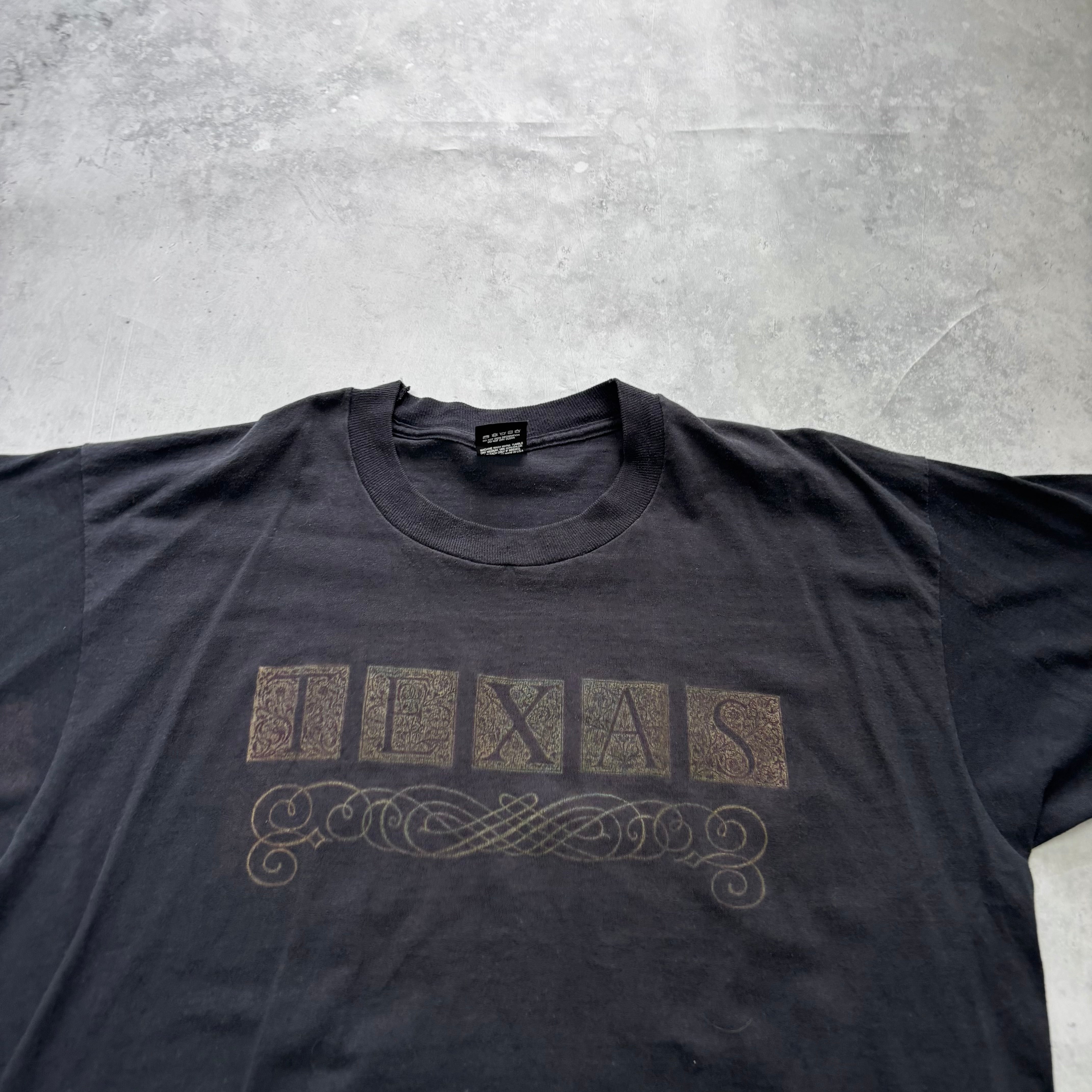 Vintage T Shirt Mens XL Black Single Stitch Graphic Print 90s USA Tourist (F)