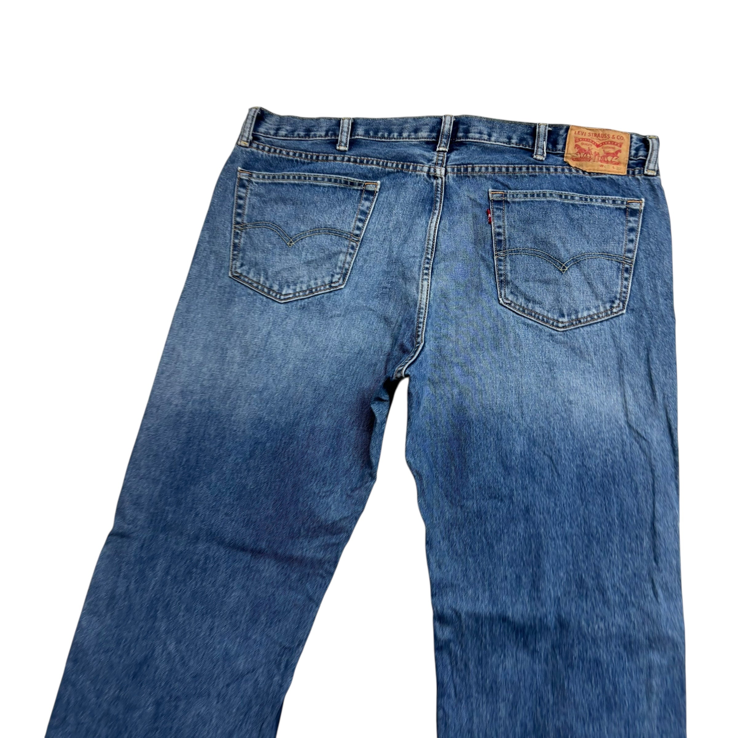 Levis 559 Jeans W42 L32 Mens Mid Blue Baggy Relaxed Straight Fit Denim (E)