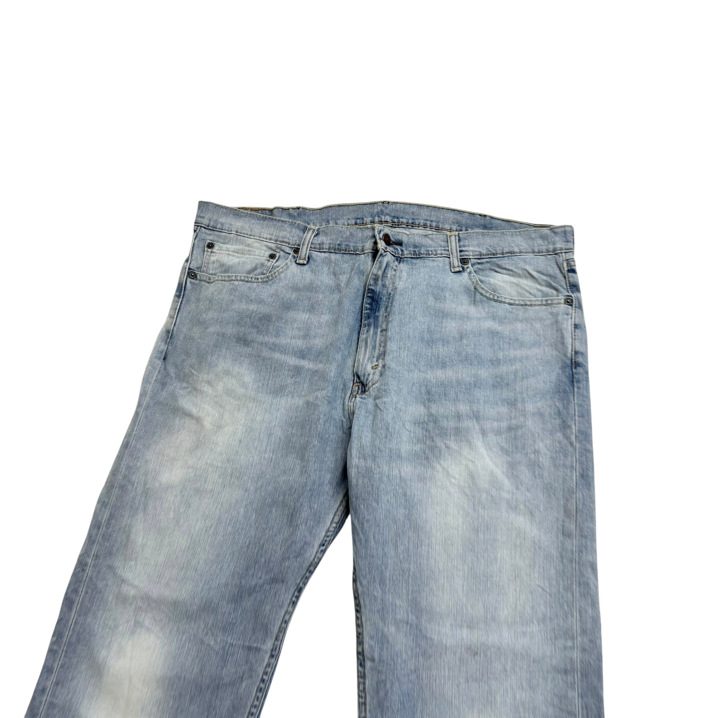 Levis 505 Jeans W40 L32 Mens Light Blue Regular Straight Fit Denim