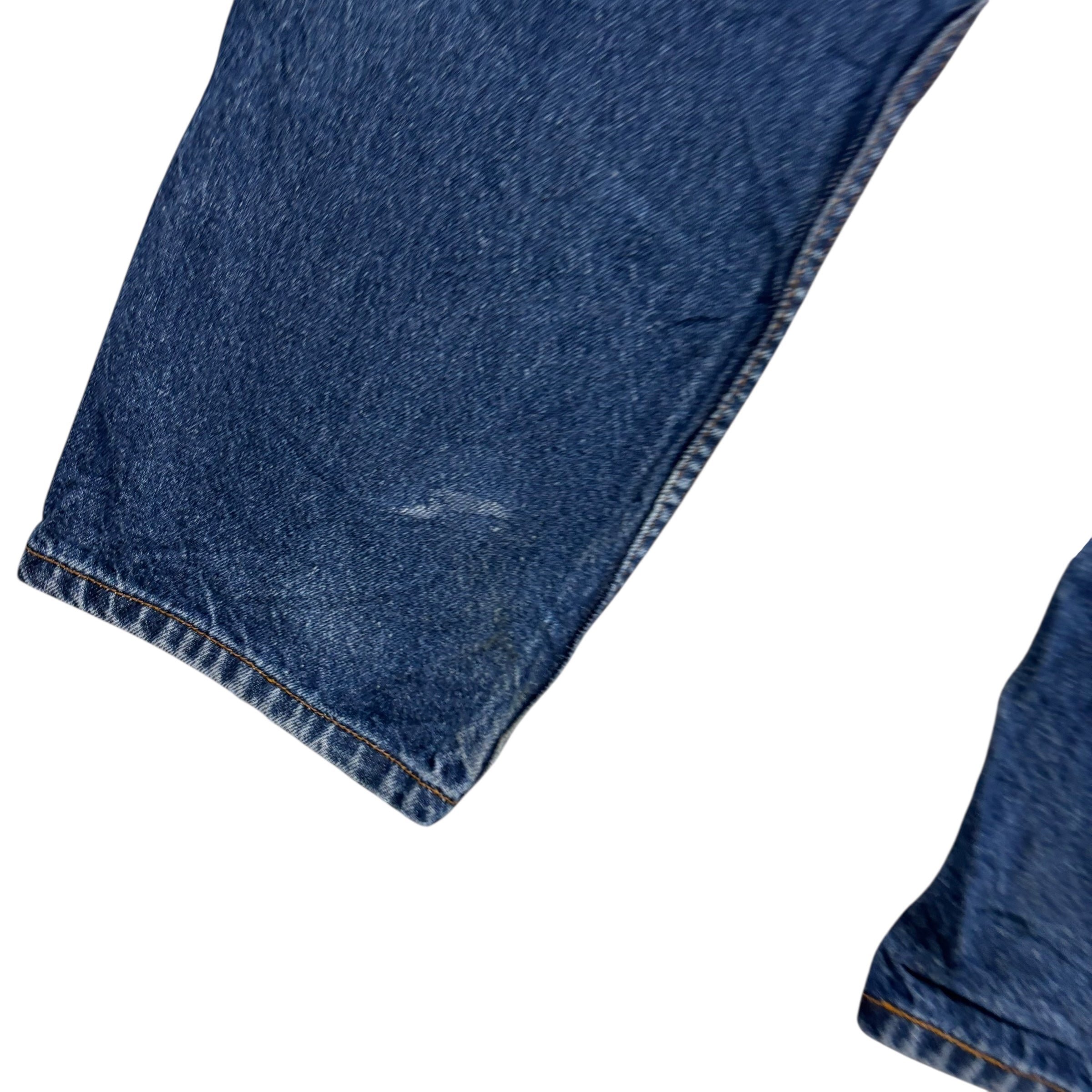 Levis 505 Jeans W36 L29 Mens Mid Blue Regular Straight Fit Vintage Denim