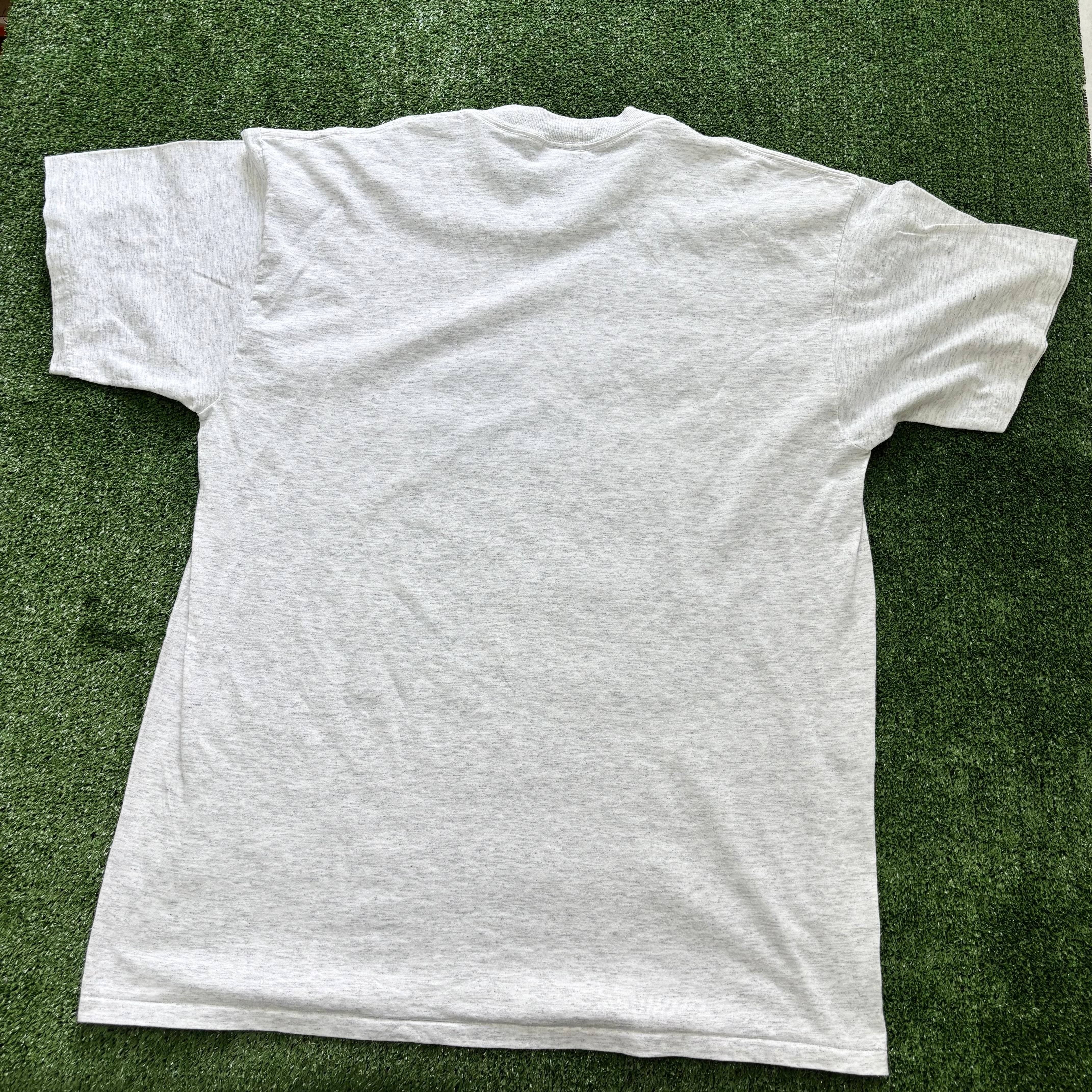 Vintage T Shirt Mens XL Grey Single Stitch Graphic Print 90s USA (E)