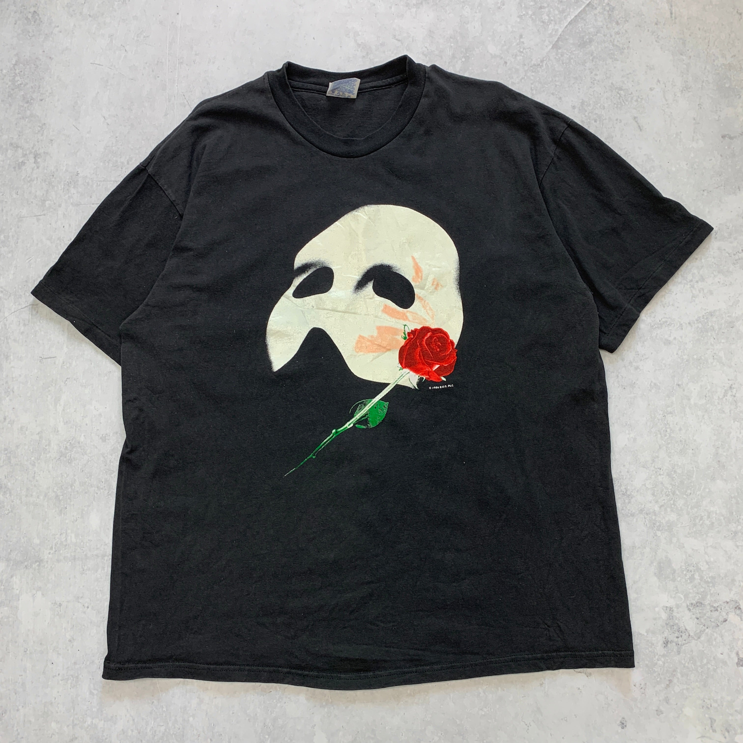 Vintage T Shirt Mens XL Black Phantom of the Opera Graphic Print 90s